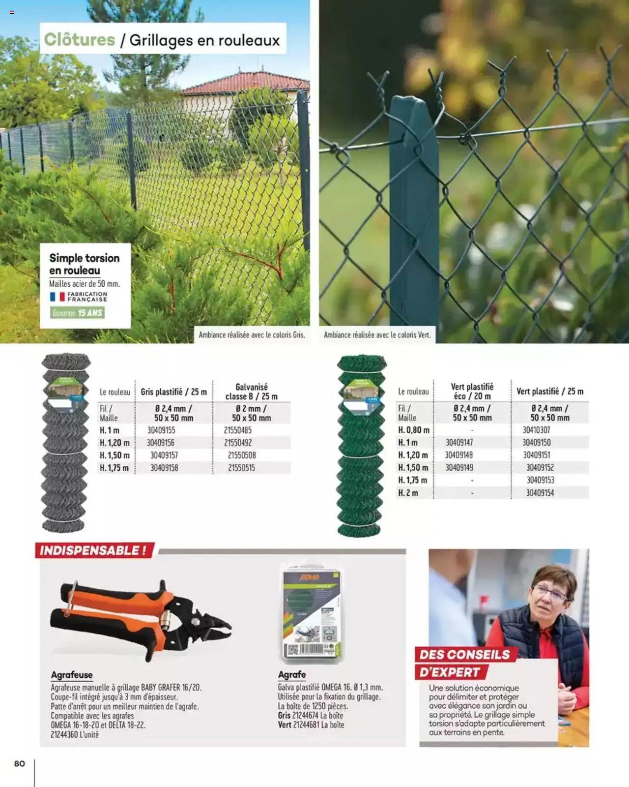 | Page: 80 | Produits: Rouleau, Agrafeuse, Agrafe