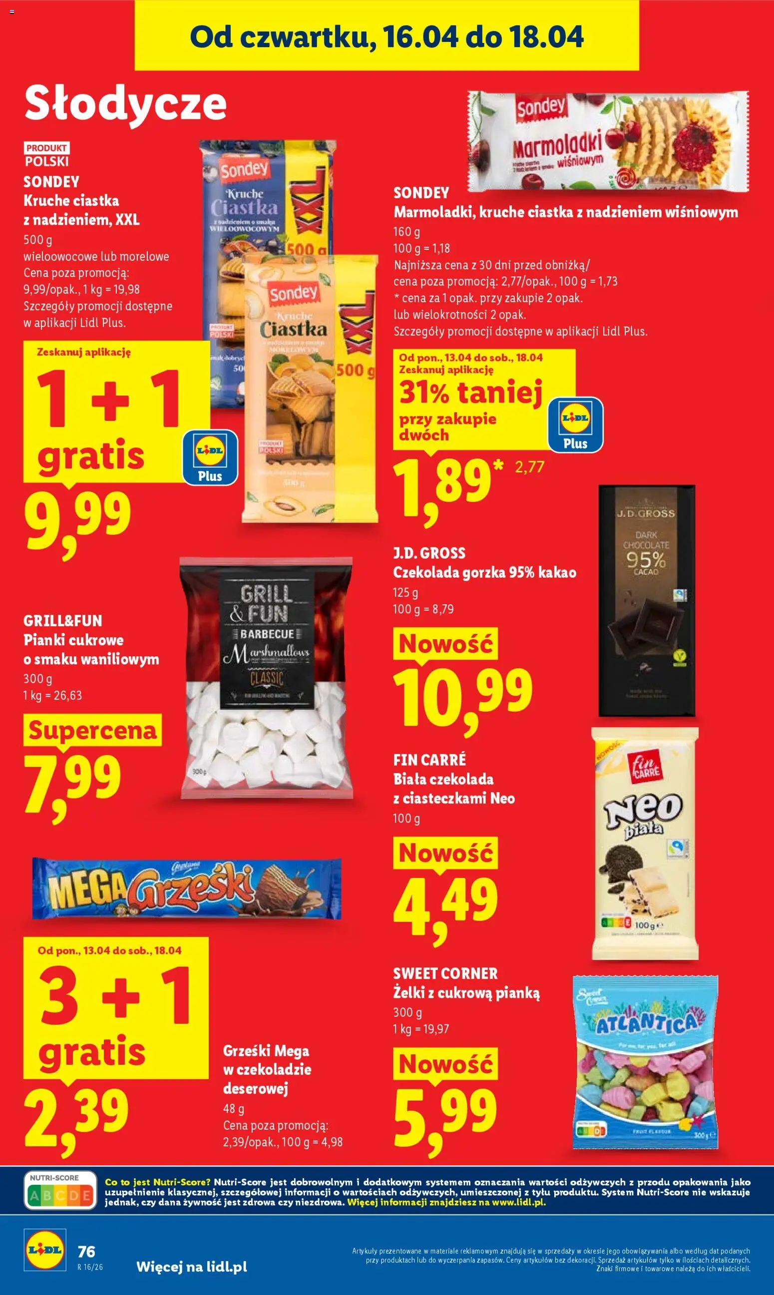 Lidl gazetka od 16.04.2026 | Strona: 76 | Produkty: Grill, Pianki, Czekolada, Ciastka