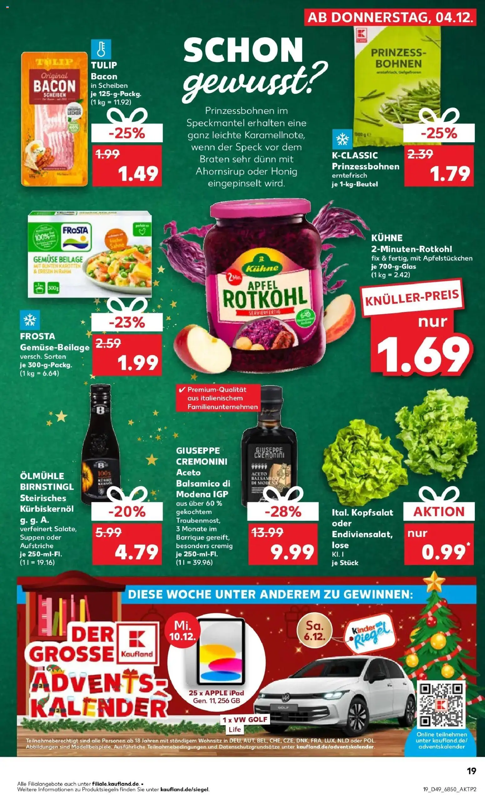 Kaufland prospekt Freising	 – gültig ab 08.12.2025 | Seite: 19 | Produkte: Rotkohl, Balsamico, Apple, Gemüse