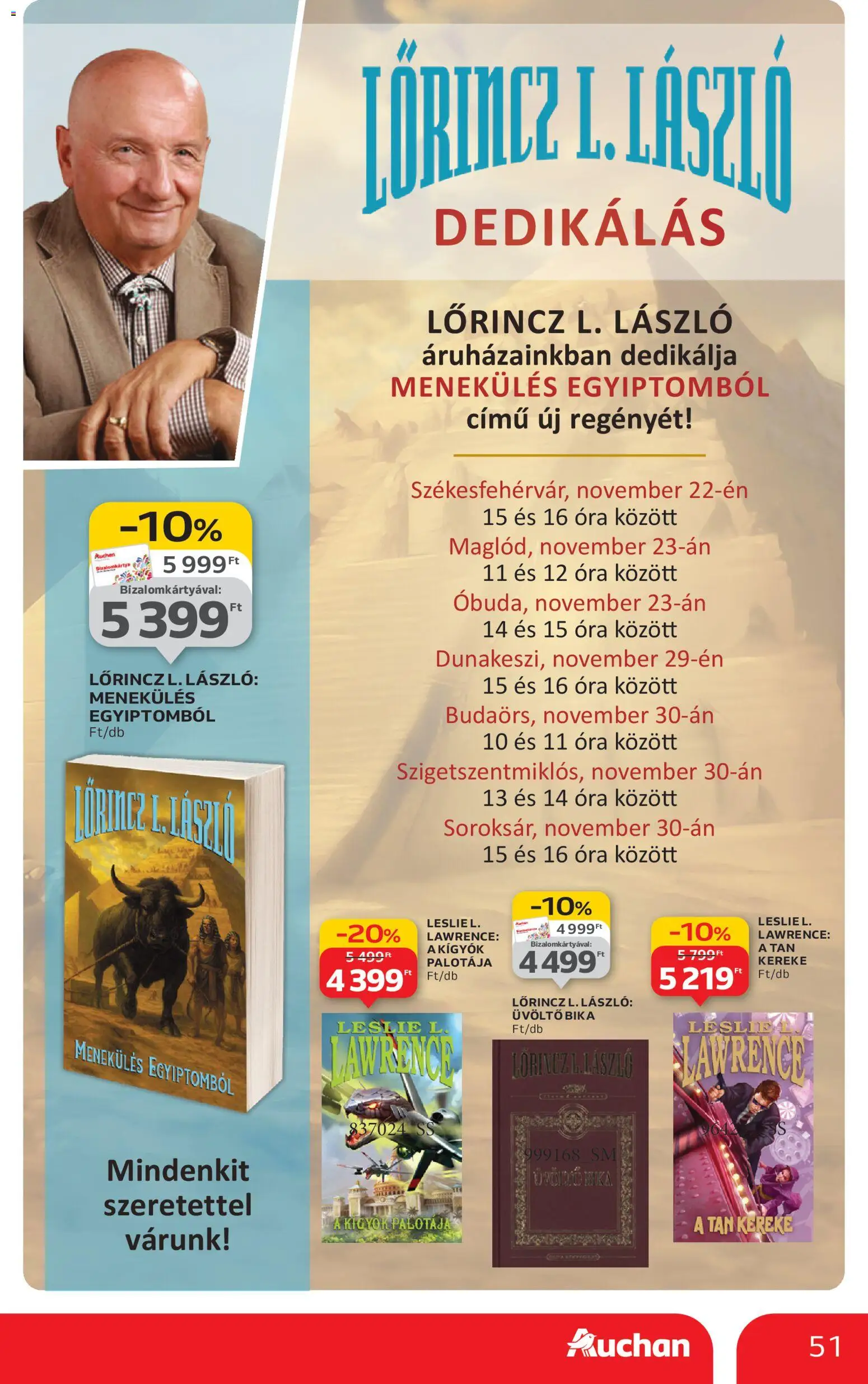 Auchan akciós ujság - amely érvényes a következő dátumtól: 20.11.2025 | Oldal: 51 | Termékek: Óra