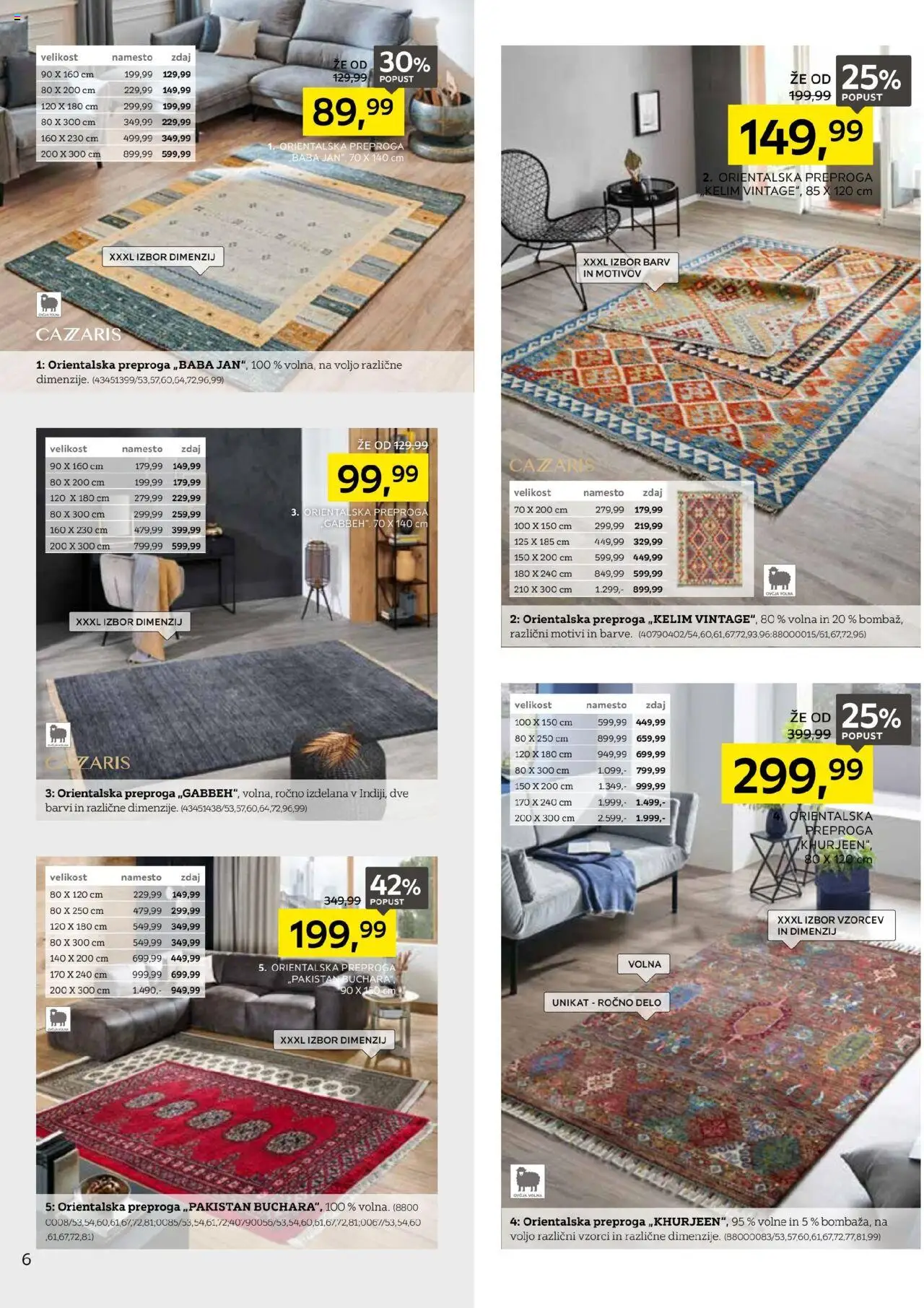 Novi XXXL Lesnina katalog ponudbe – veljaven od 30.09.2025 | Stran: 6 | Izdelki: Preproga