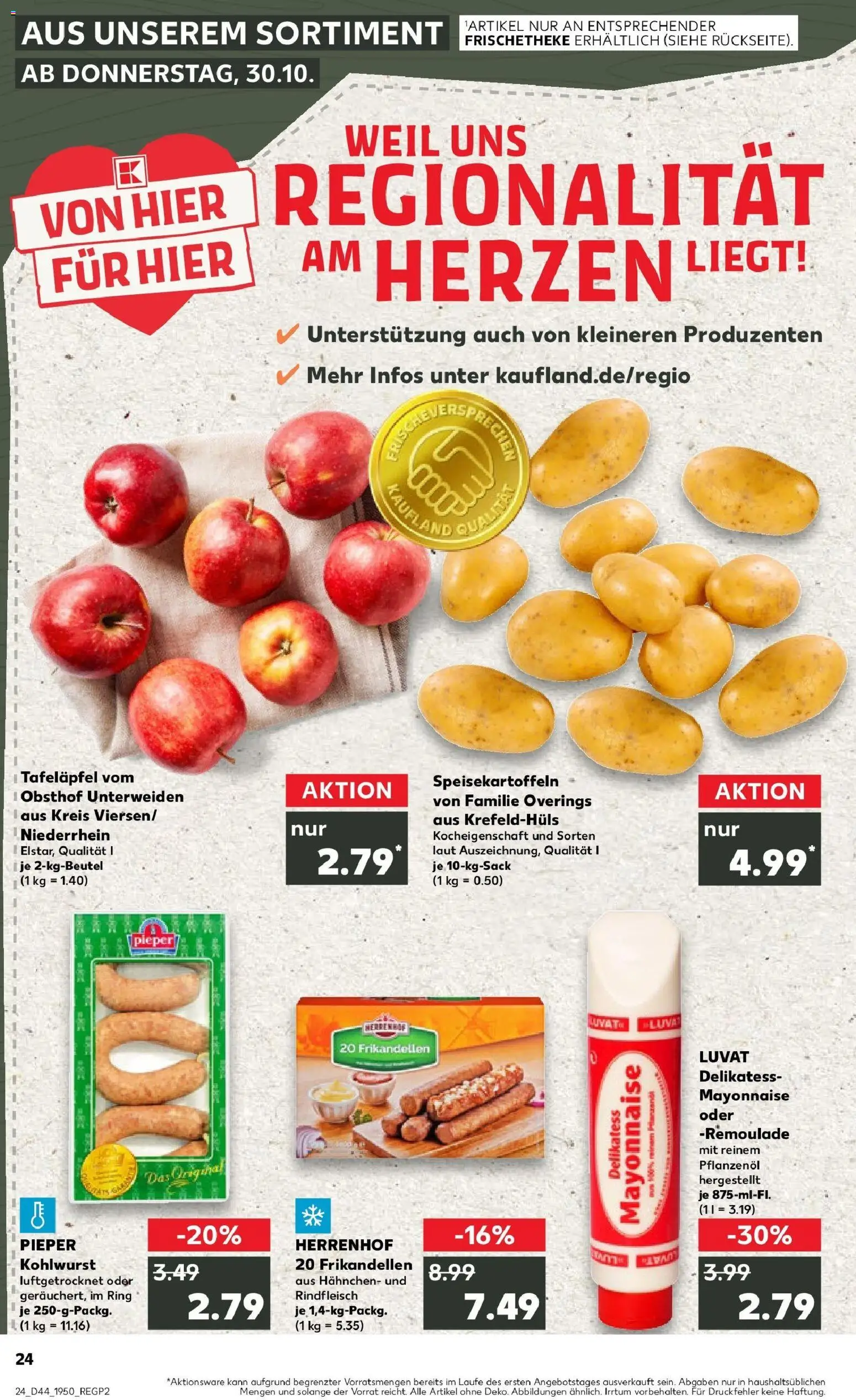 Kaufland prospekt Straelen	 – gültig ab 30.10.2025 | Seite: 24 | Produkte: Hahnchen, Mayonnaise, Rindfleisch