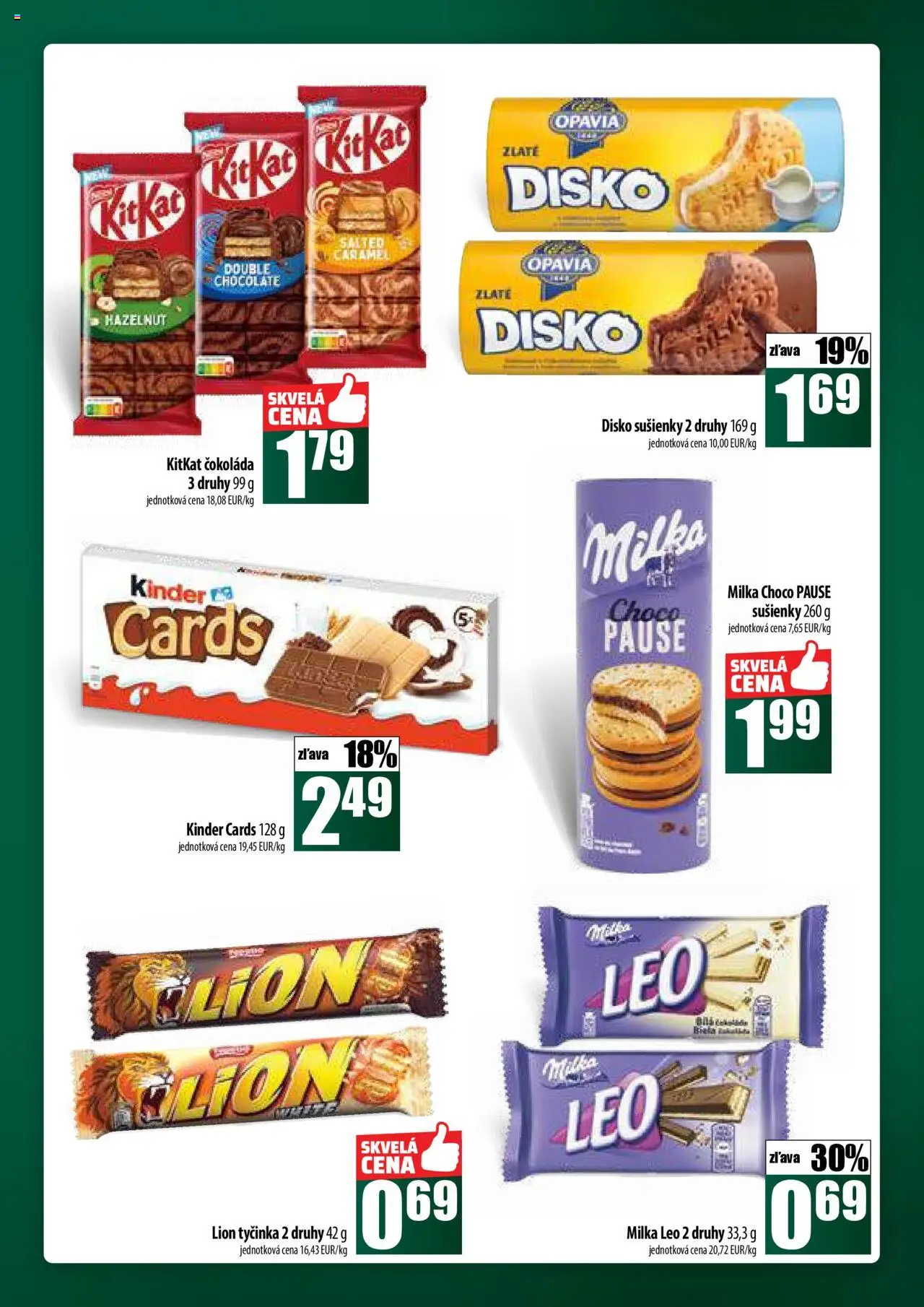 COOP Jednota široká ponuka │ platný od 24.07.2025 | Strana: 35 | Produkty: Kinder, Čokoláda, Milka
