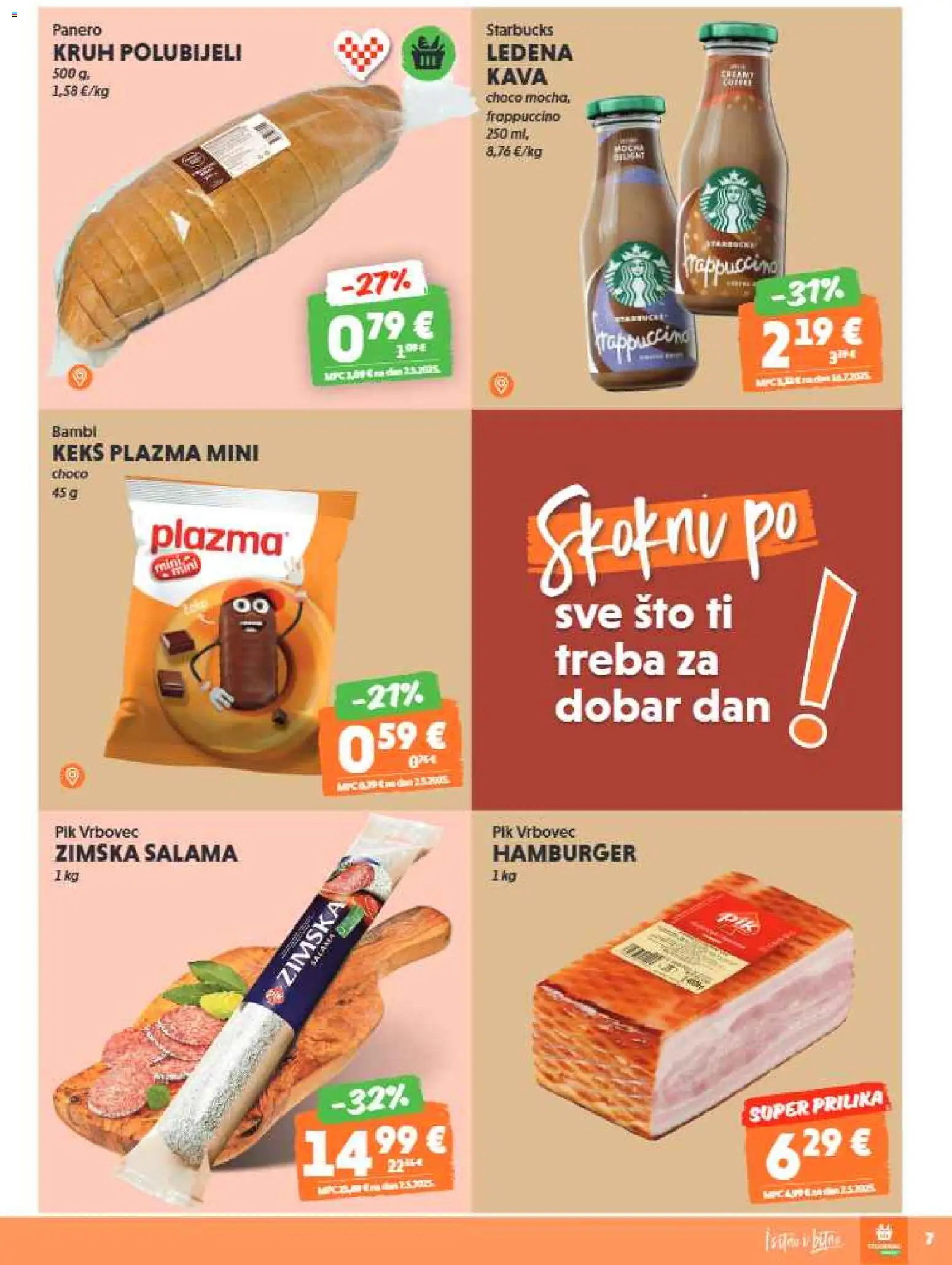Studenac katalog | vrijedi od 14.01.2026 | Stranica: 7 | Proizvodi: Kruh, Salama, Pik Vrbovec, Hamburger