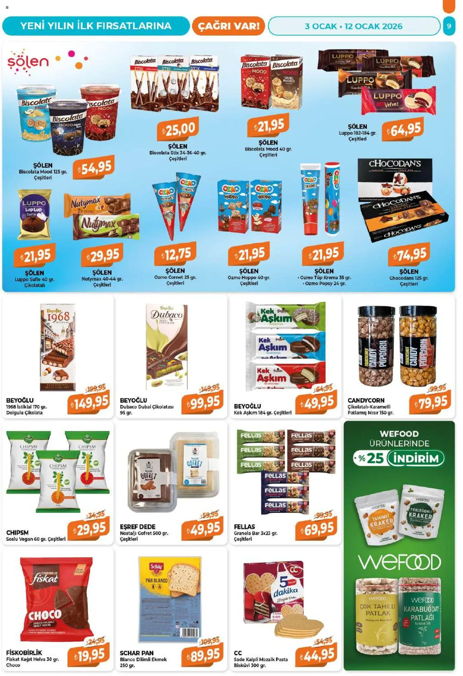 Çağrı Market aktüel ürünler kataloğu yayımlandı! Bu hafta 03 - 12 Ocak 2026 günü Çağrı Market indirimli ürünleri