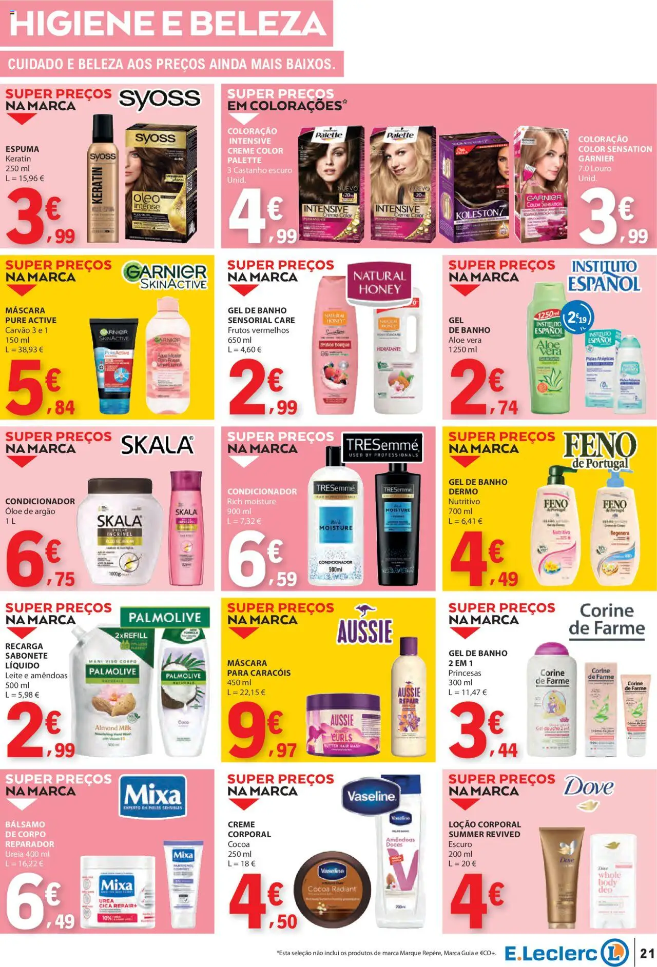 E.Leclerc folheto │ válido de 07.08.2025 | Página: 21 | Produtos: Amêndoas, Sabonete, Leite, Doces