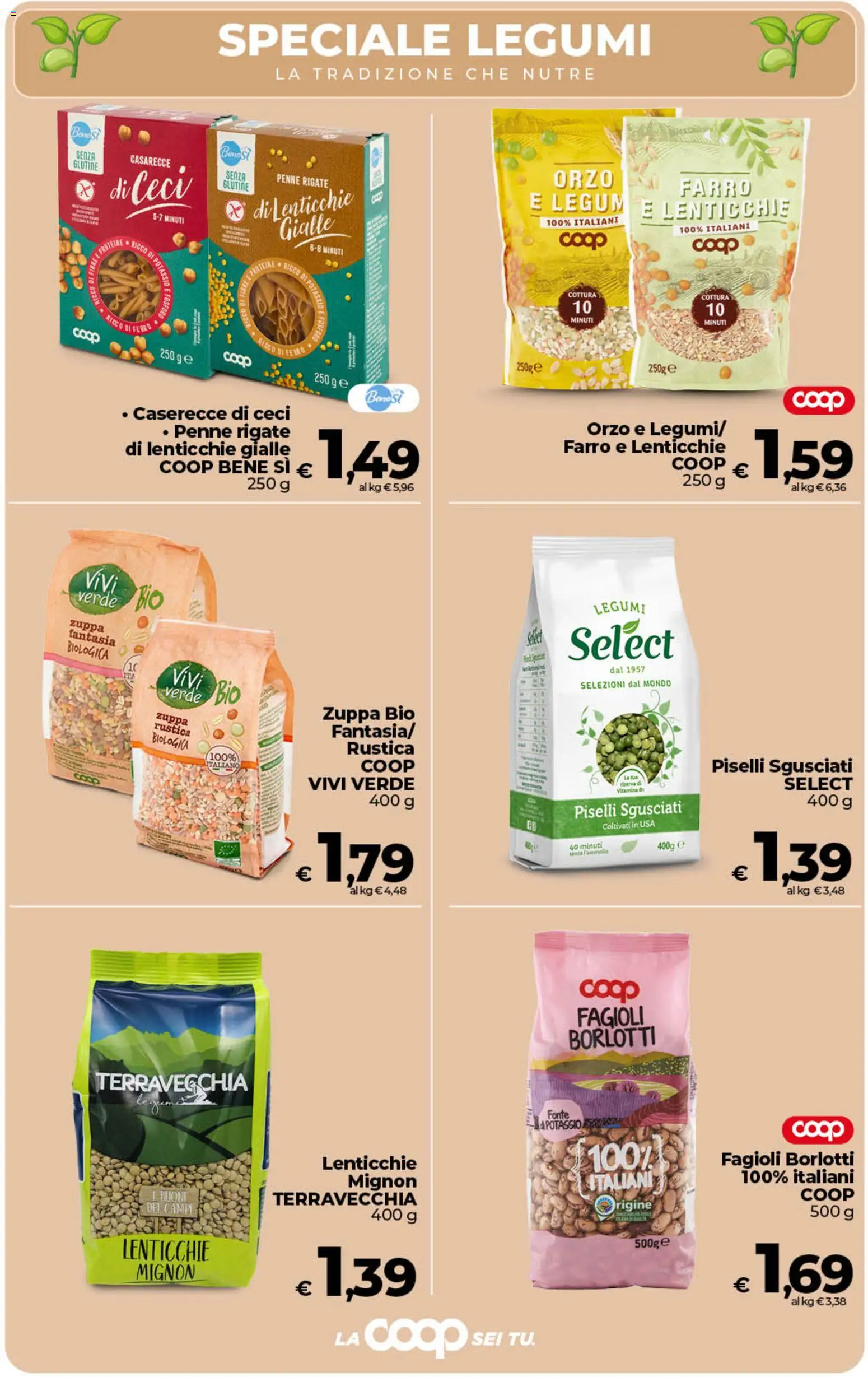 Volantino COOP del 24.02.2026 | Pagina: 23 | Prodotti: Legumi, Ceci, Piselli, Farro