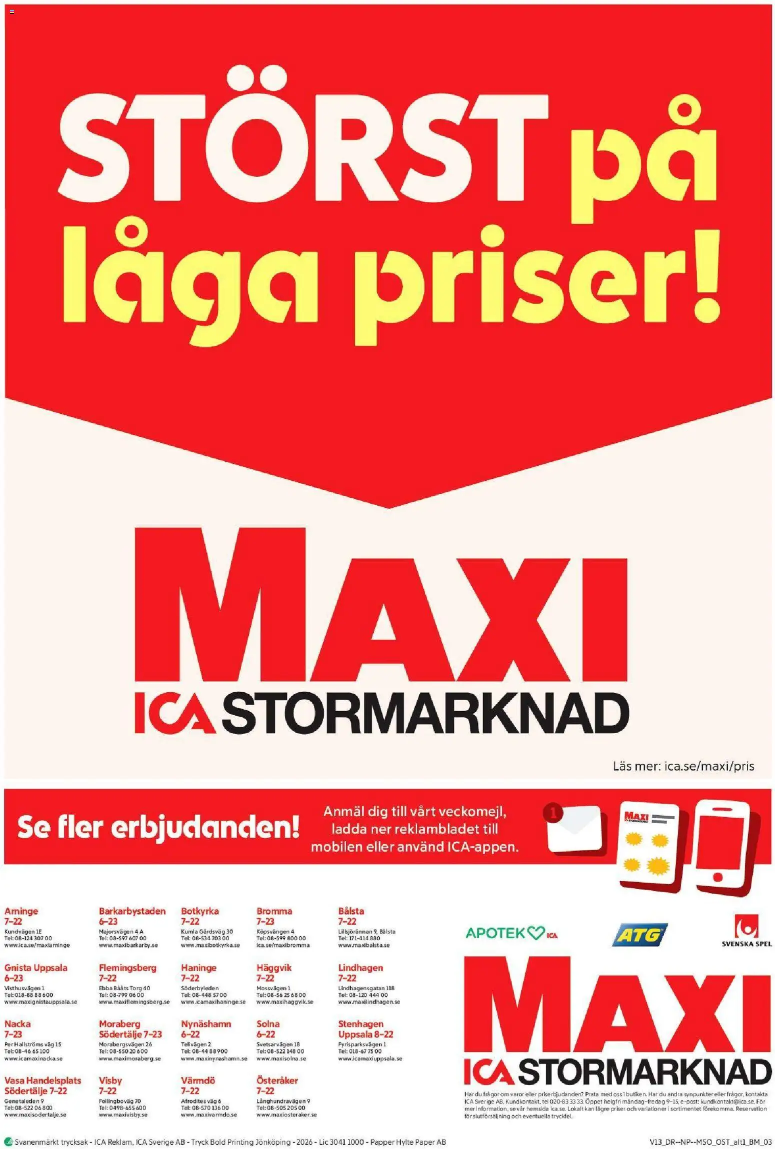 ICA Maxi reklamblad aktuell från 23.03.2026 | Sida: 18 | Produkter: Papper