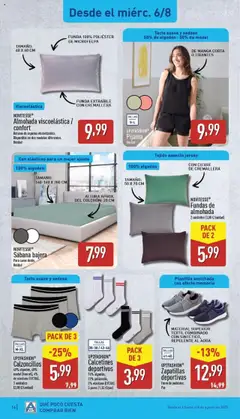 Aldi folleto Península │ válido desde el 04.08.2025 | Página: 14 | Productos: Pijama, Colchon, Funda, Almohada