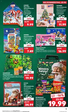 KALEA Bier-Adventskalender, 24 ausgewählte Bierspezialitäten von deutschen Privatbrauereien (+ 1.92 Pfand) je Packg. 24 x 0,33-I-FI. ab 23.10.2025 gültig | Seite: 13
