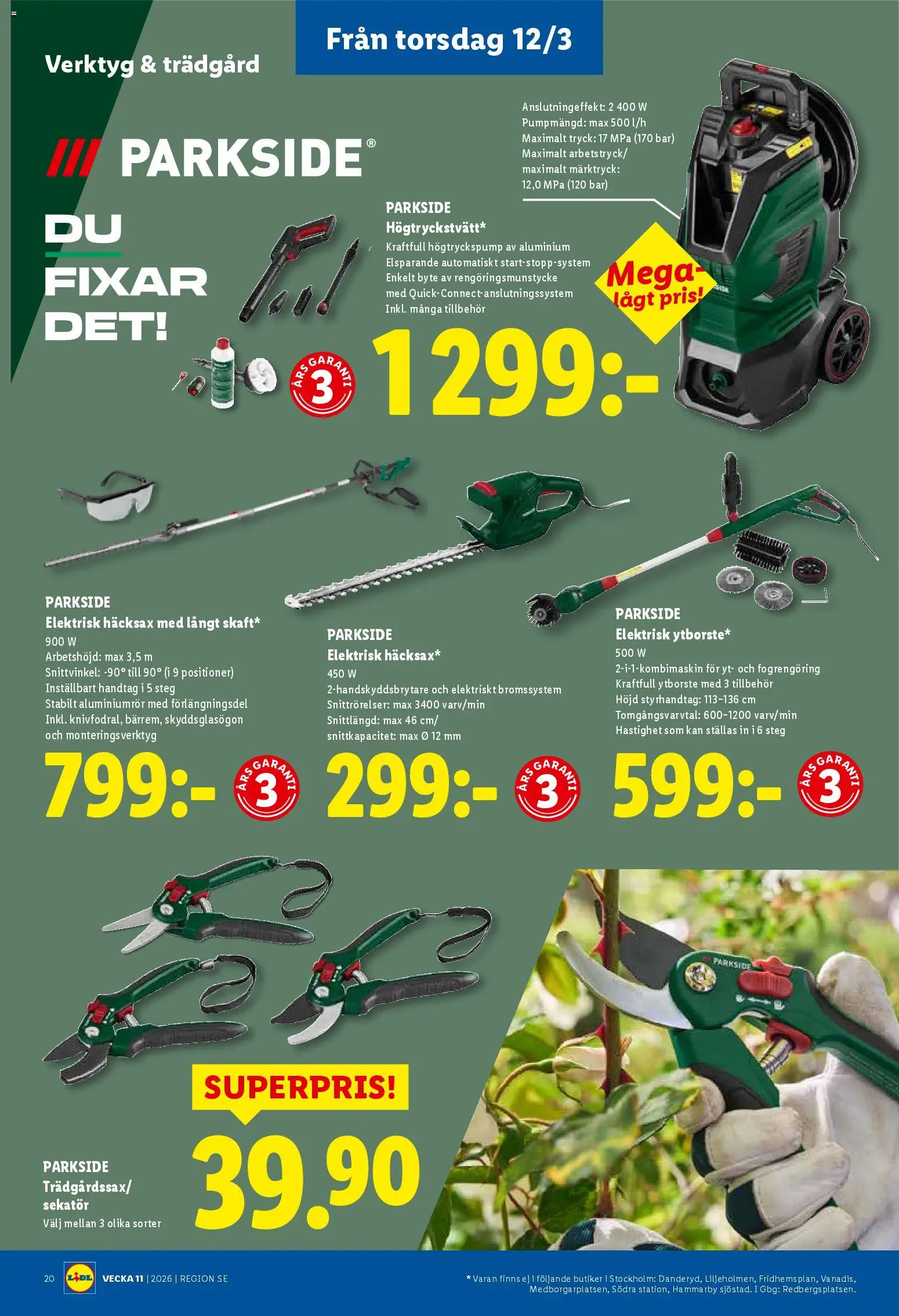 Lidl reklamblad aktuell från 09.03.2026 | Sida: 23 | Produkter: Sekatör, Häcksax