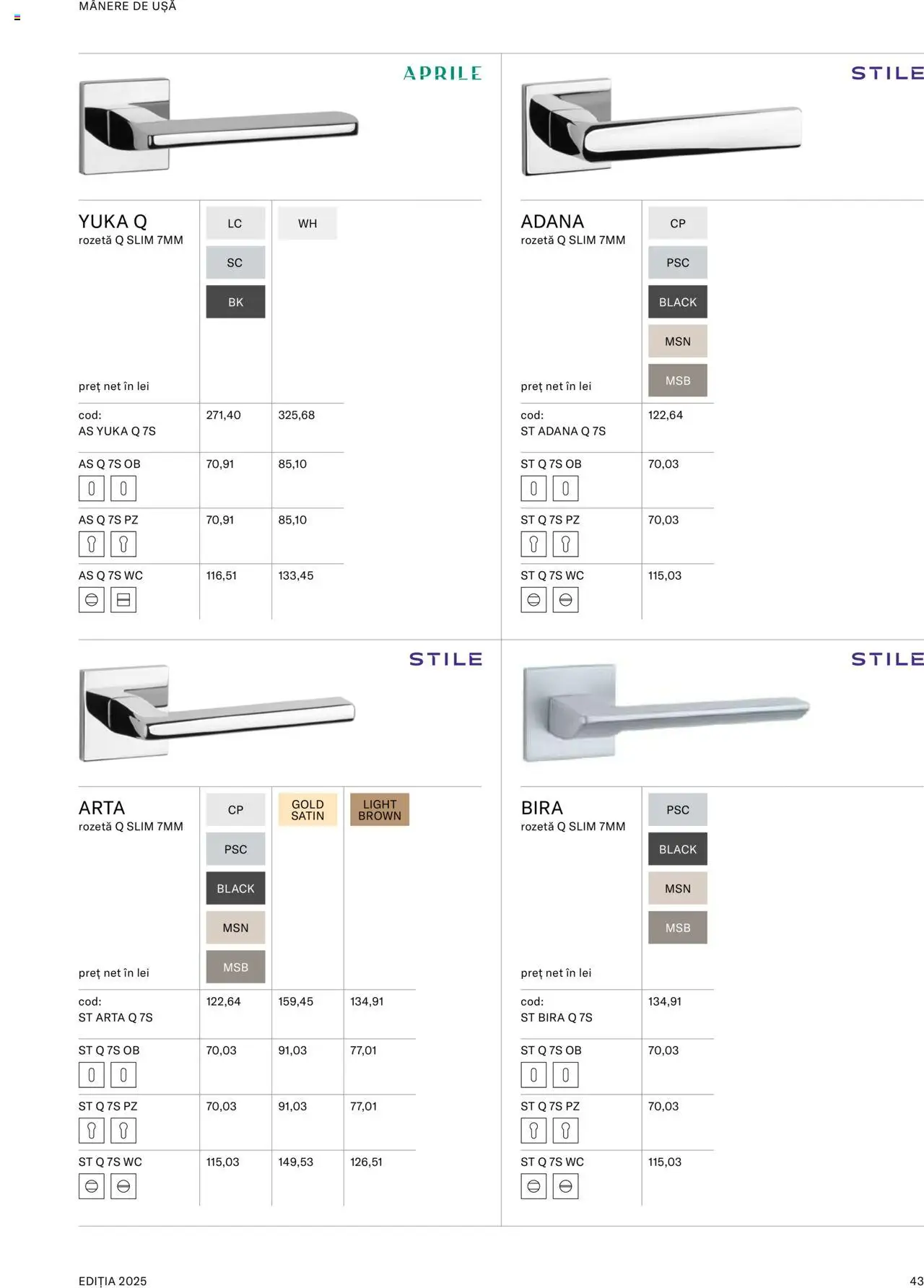 Noul catalog Proges – valabil de la 08.09.2025 | Pagină: 45 | Produse: Ușă