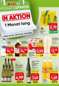 Spar - Wien Monatssparer ab 18.09.2025 gültig