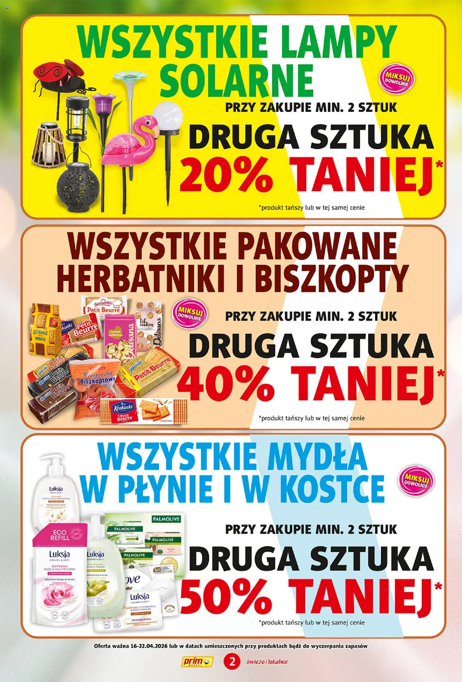 Prim Market gazetka od 16.04.2026 | Strona: 2 | Produkty: Herbatniki, Ciasteczka
