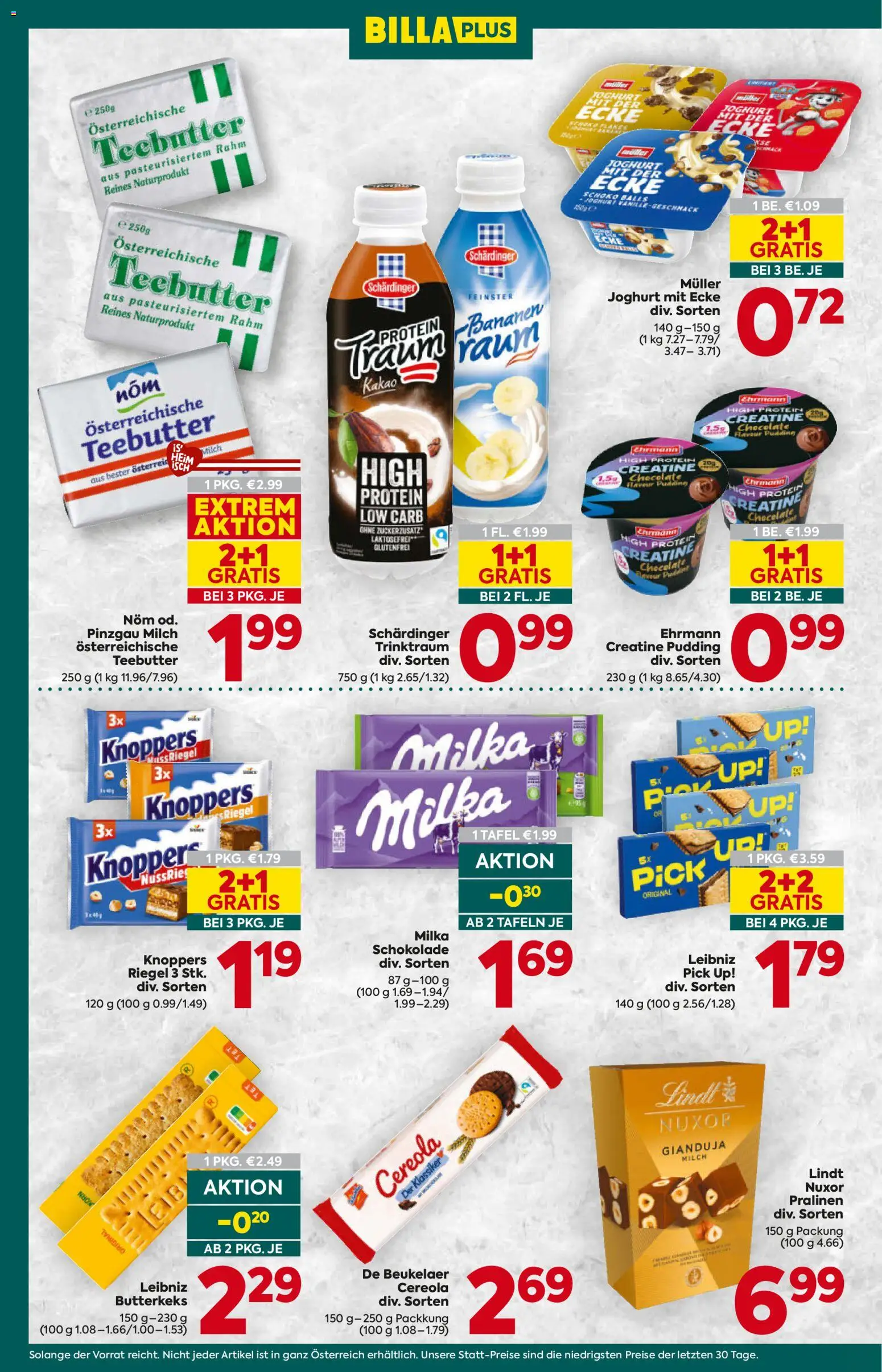 Billa Plus Flugblatt gültig ab 08.01.2026 | Seite: 16 | Produkte: Milch, Joghurt, Schokolade, Bananen