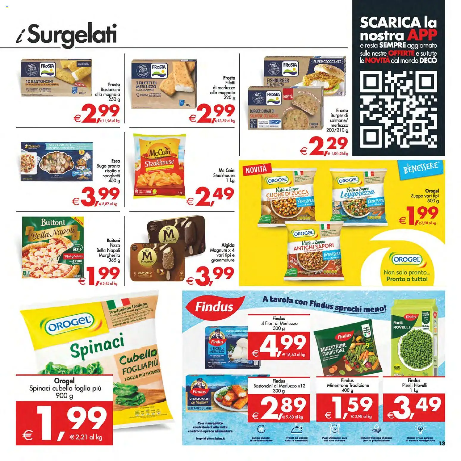 Volantino Decò del 14.11.2025 | Pagina: 14 | Prodotti: Minestrone, Patate, Spinaci, Piselli