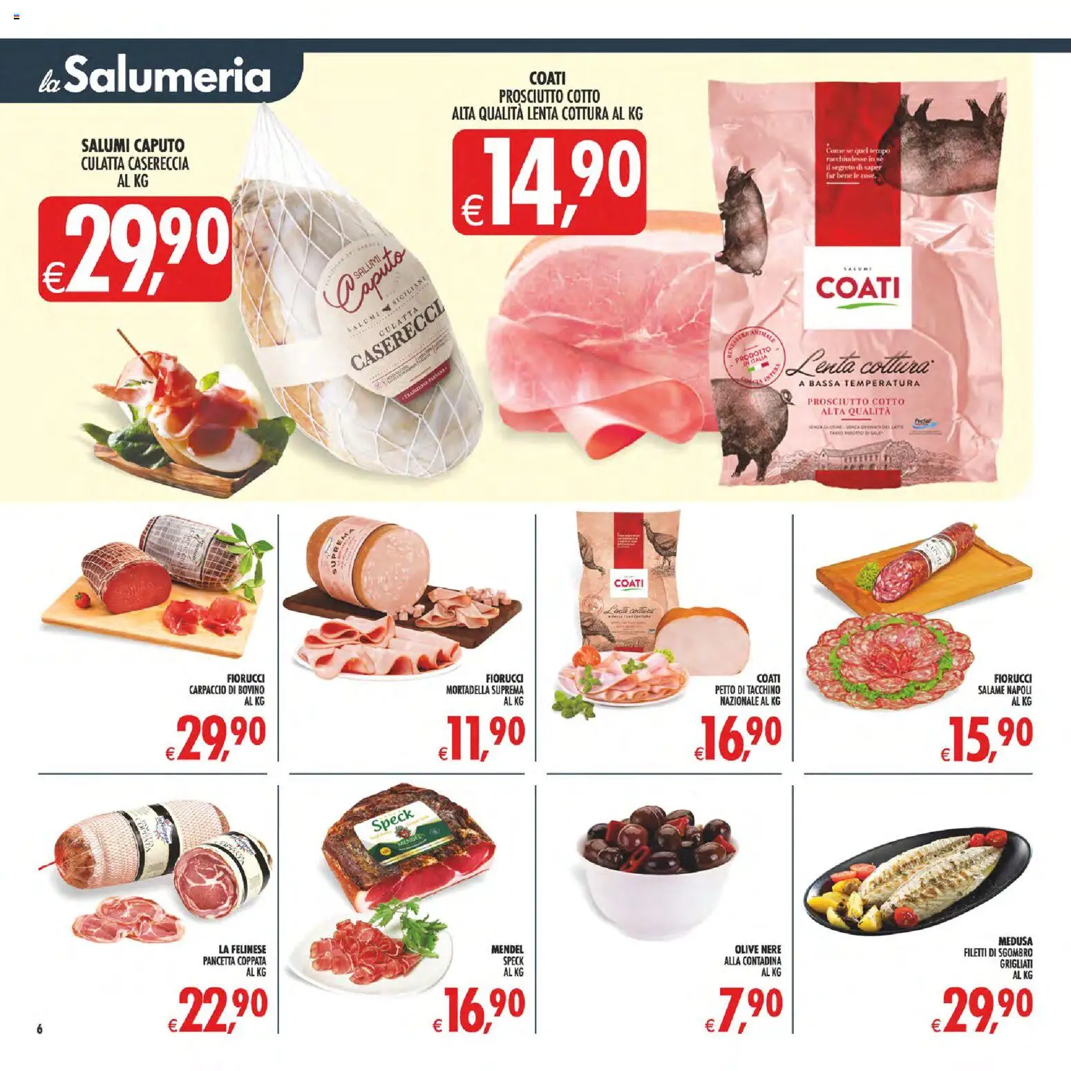 Volantino Decò del 07.04.2026 | Pagina: 6 | Prodotti: Speck, Olive, Prosciutto, Sgombro