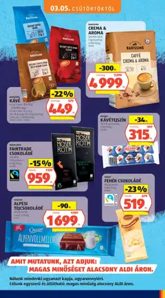 Aldi akciós újság - amely érvényes a következő dátumtól: 05.03.2026 | Oldal: 21