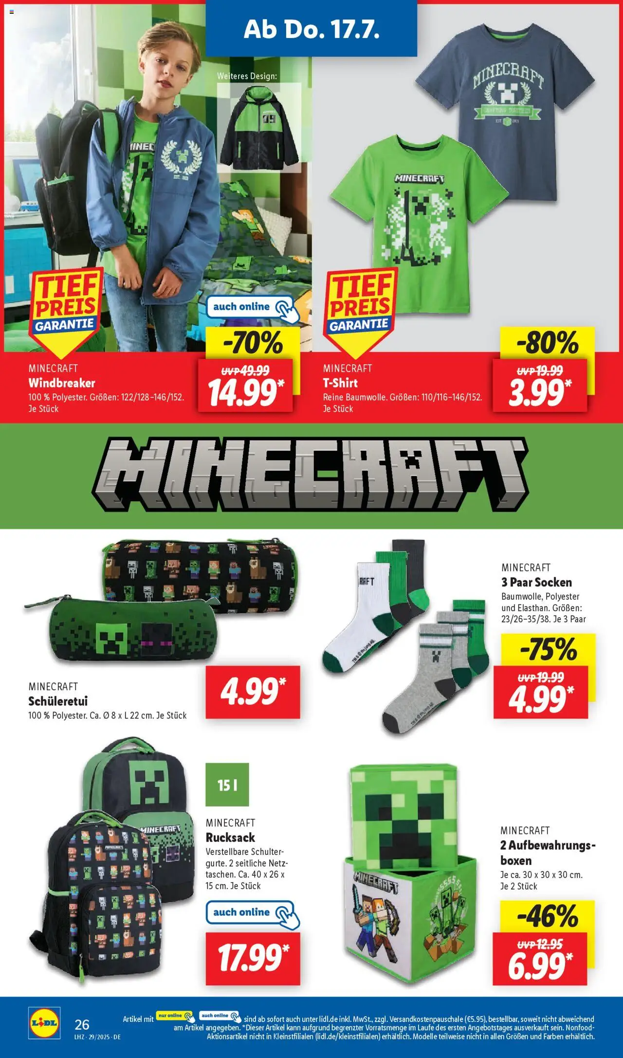 Lidl Prospekt Heppenheim - gültig ab dem 14.07.2025 | Seite: 36 | Produkte: Socken, Rucksack