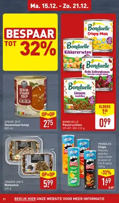 Aldi - Folder week 51 - Voorbeeld van een folder van Aldi, geldig van 15.12.2025 | Pagina: 11 | Producten: Chips, Kikkererwten, Linzen, Pringles