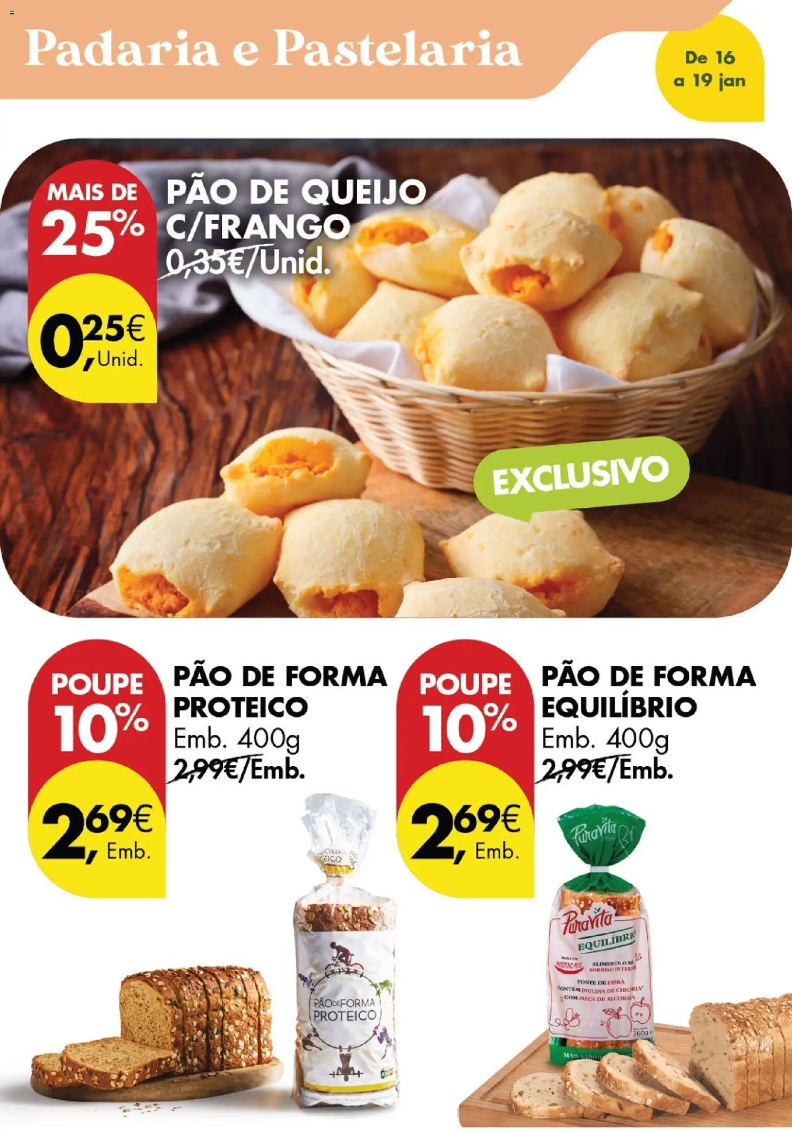 Pingo Doce Poupe este Fim de Semana │ válido de 16.01.2026 | Página: 6 | Produtos: Pão de forma, Frango, Pão de queijo, Maça