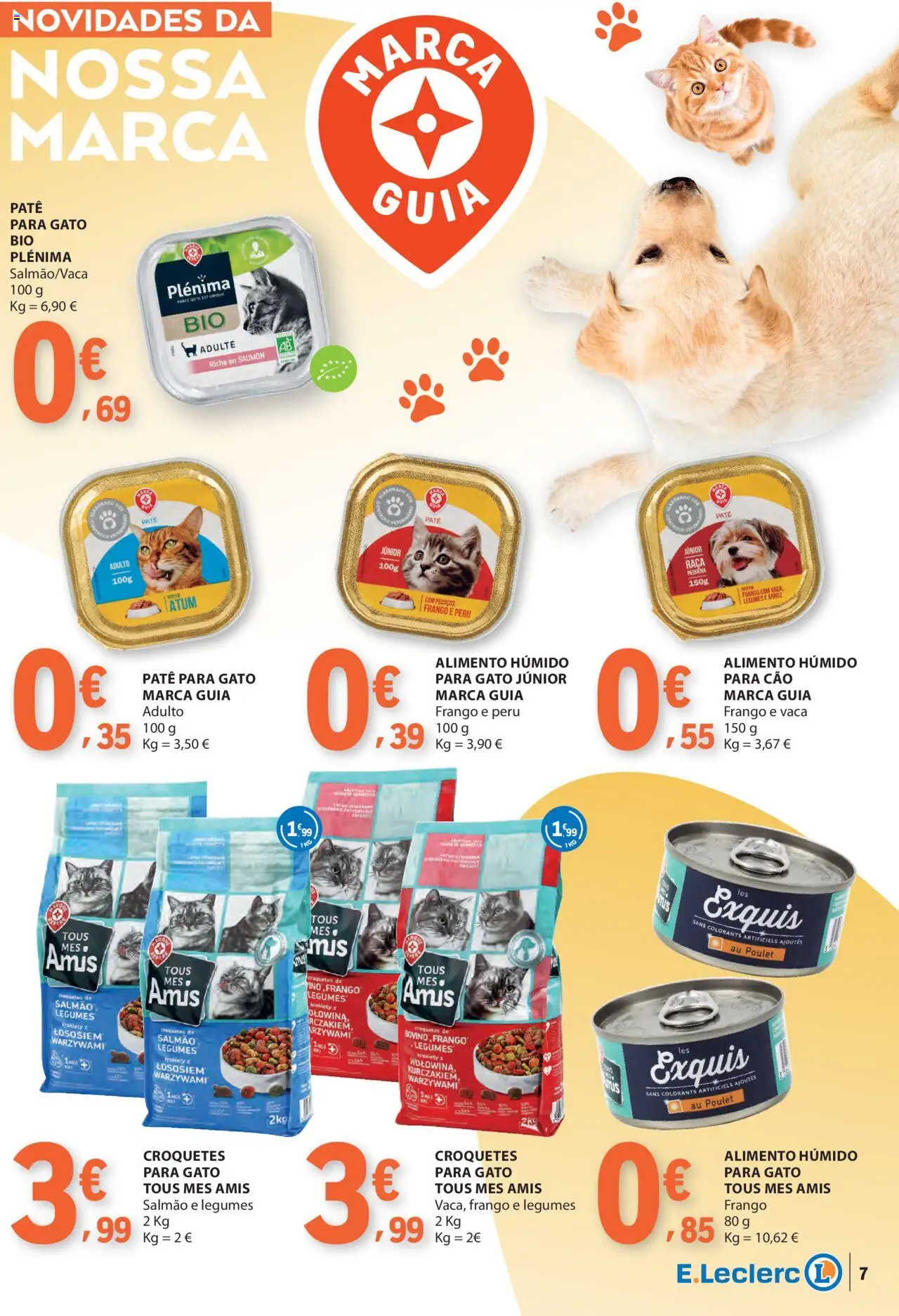 E.Leclerc - Folheto Feira Animal e Casa │ válido de 30.09.2025 | Página: 7 | Produtos: Frango, Peru, Salmão
