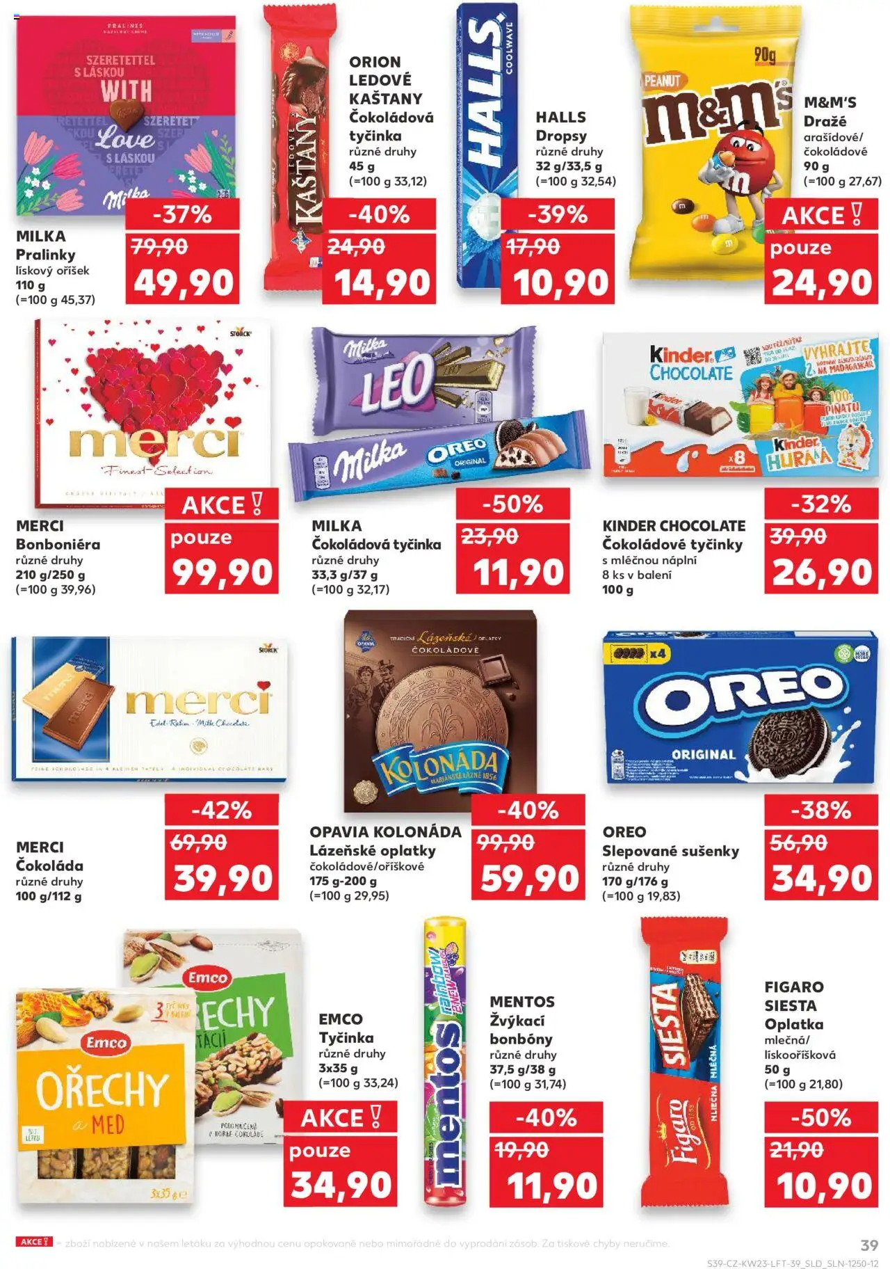 Kaufland leták - Praha 8 od 04.06.2025 | Strana: 39 | Produkty: Čokoláda, Finest, Bonboniéra, Merci