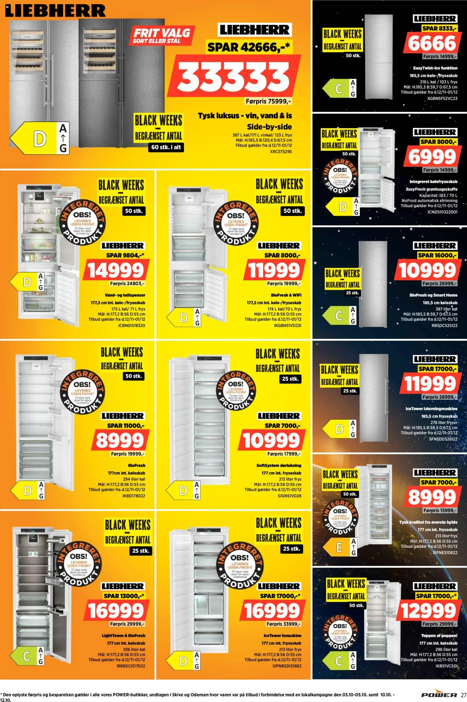 Power tilbudsavis – gyldig fra 12.11.2025 | Side: 27 | Produkter: Hylde, Smart Home, Is, Køleskab