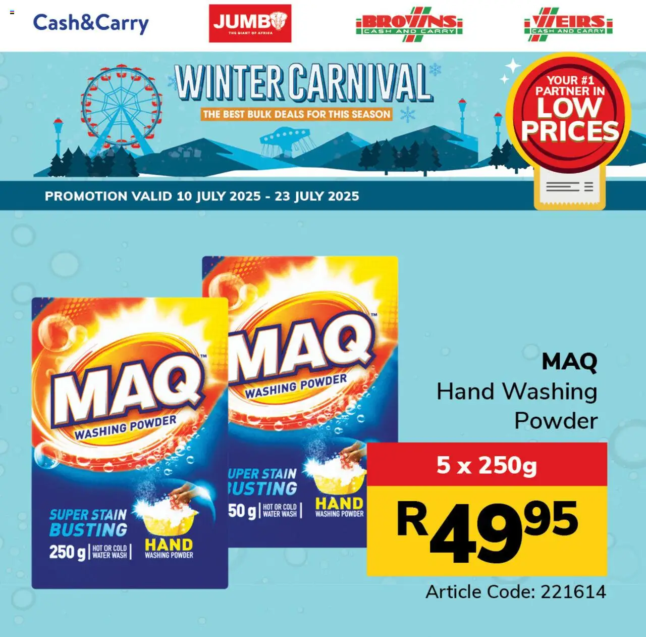 Jumbo Bulk Deals │ valid from 10.07.2025 | Page: 1 | Products: Powder, Water, Washing powder