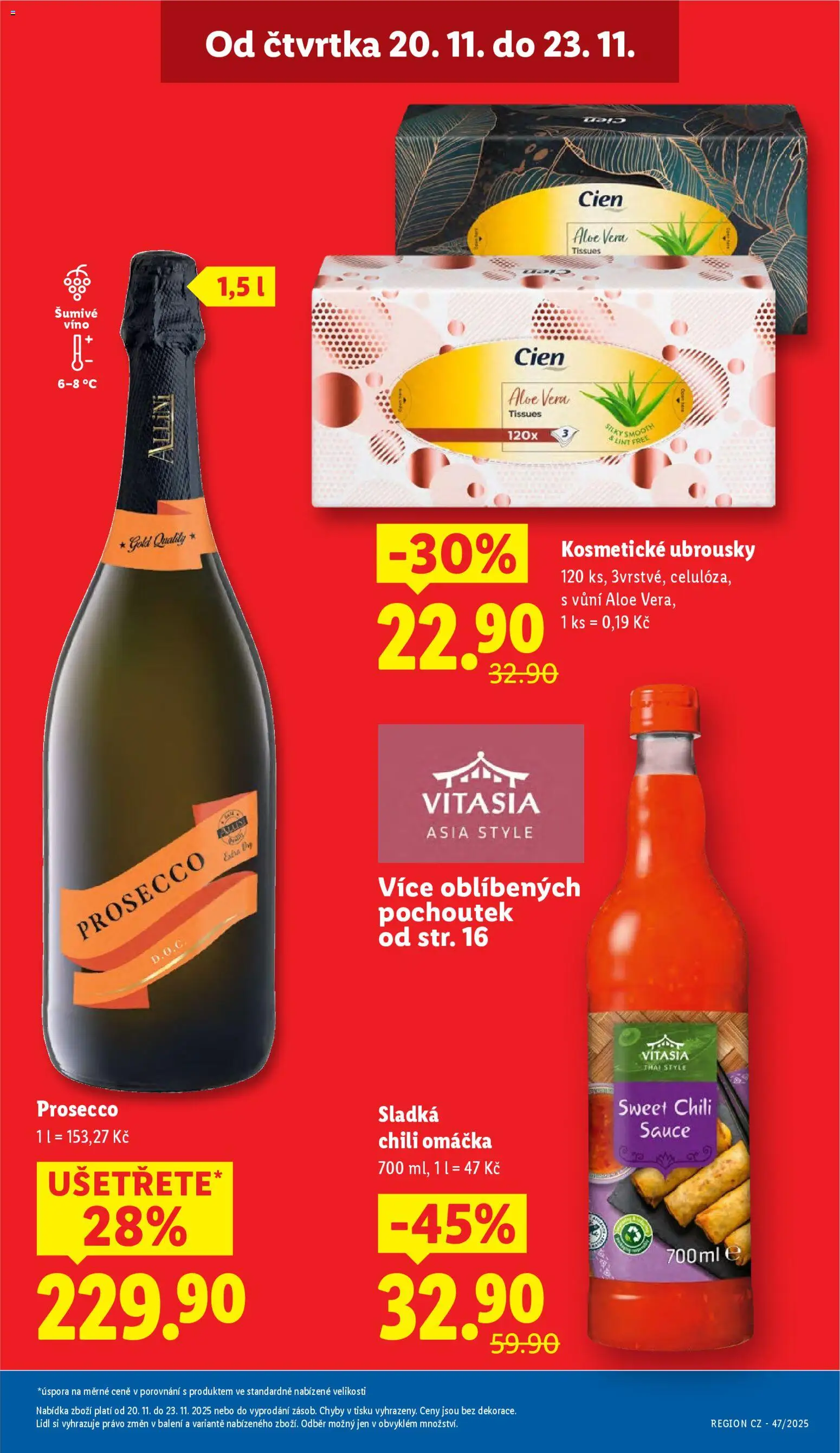 Lidl Black Friday od 20.11.2025 | Strana: 3 | Produkty: Prosecco, Šumivé víno, Ubrousky, Aloe vera