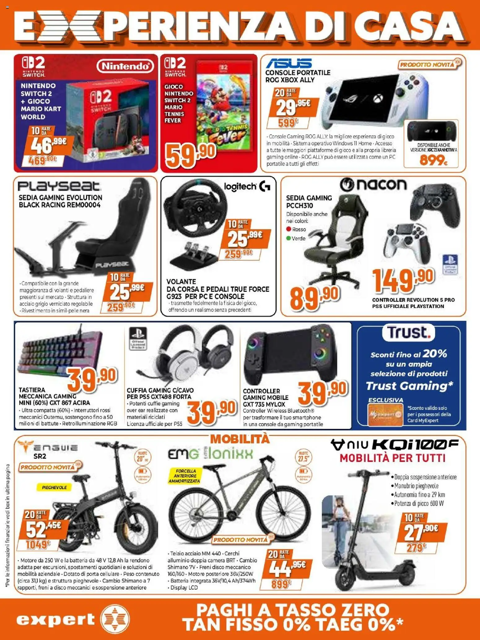 Volantino Expert del 09.04.2026 | Pagina: 10 | Prodotti: Tastiera, Xbox, Sedia, Batteria