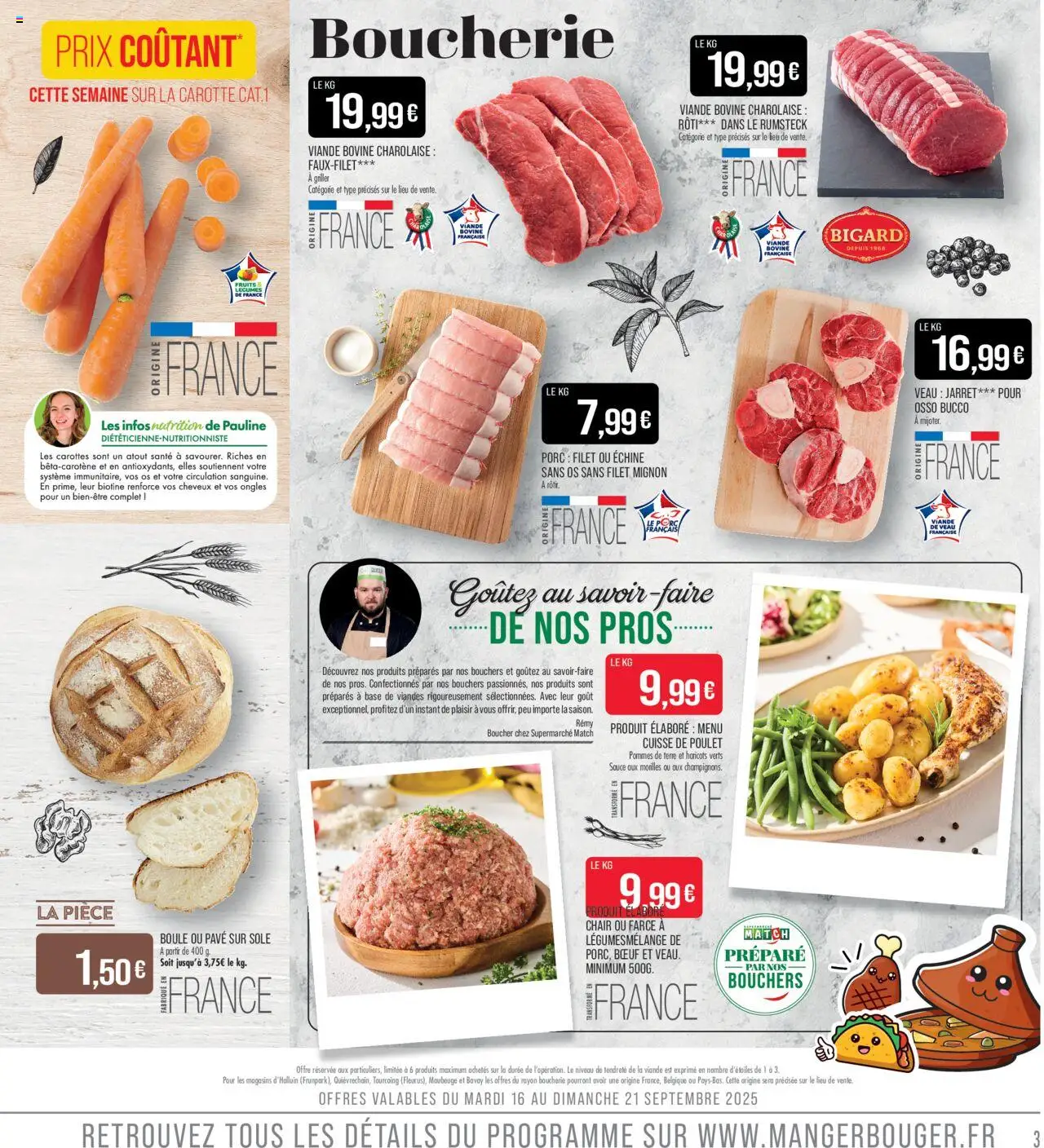  | Page: 3 | Produits: Filet mignon, Porc, Viande bovine, Pommes de terre