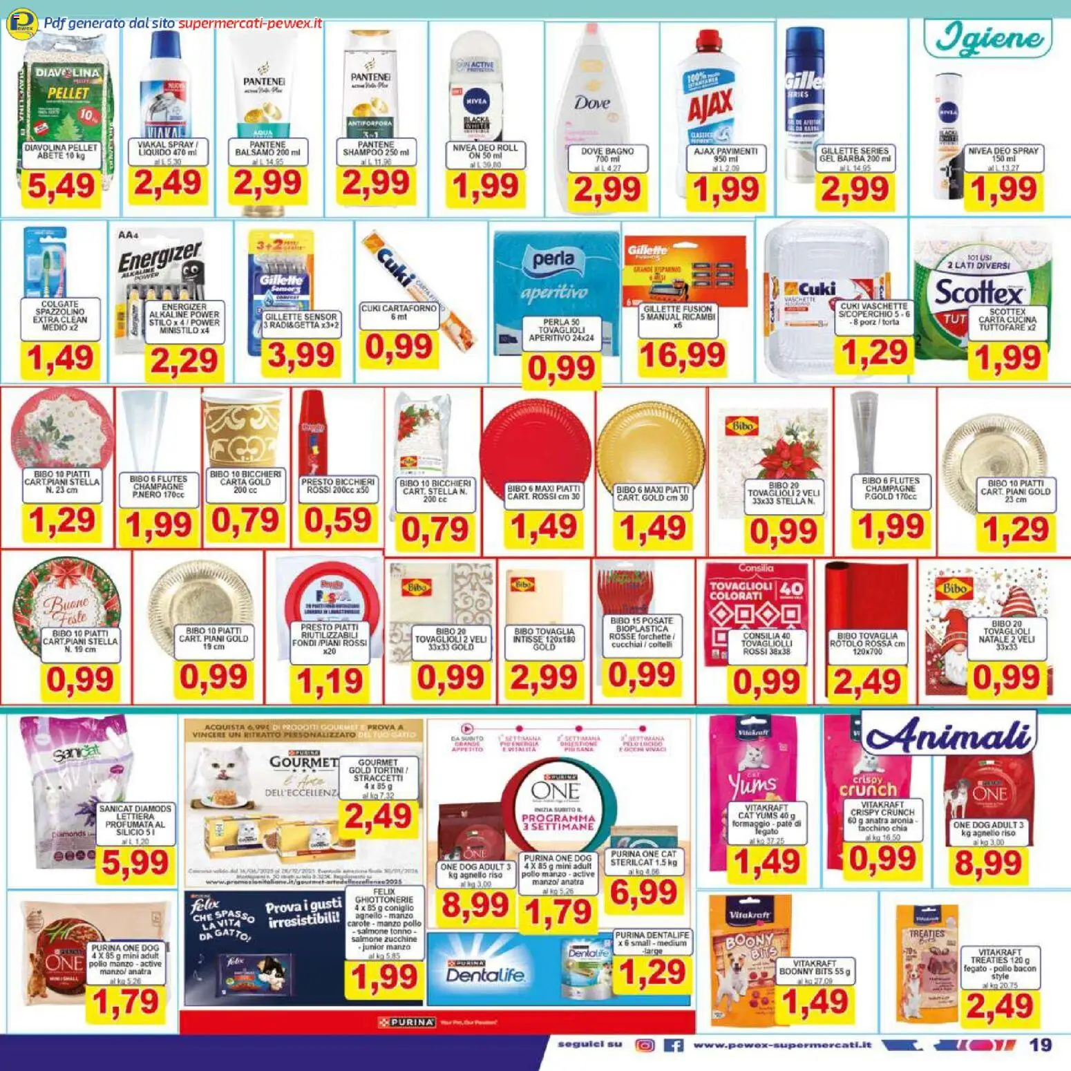 Volantino Pewex del 06.12.2025 | Pagina: 19 | Prodotti: Posate, Pollo, Tacchino, Agnello