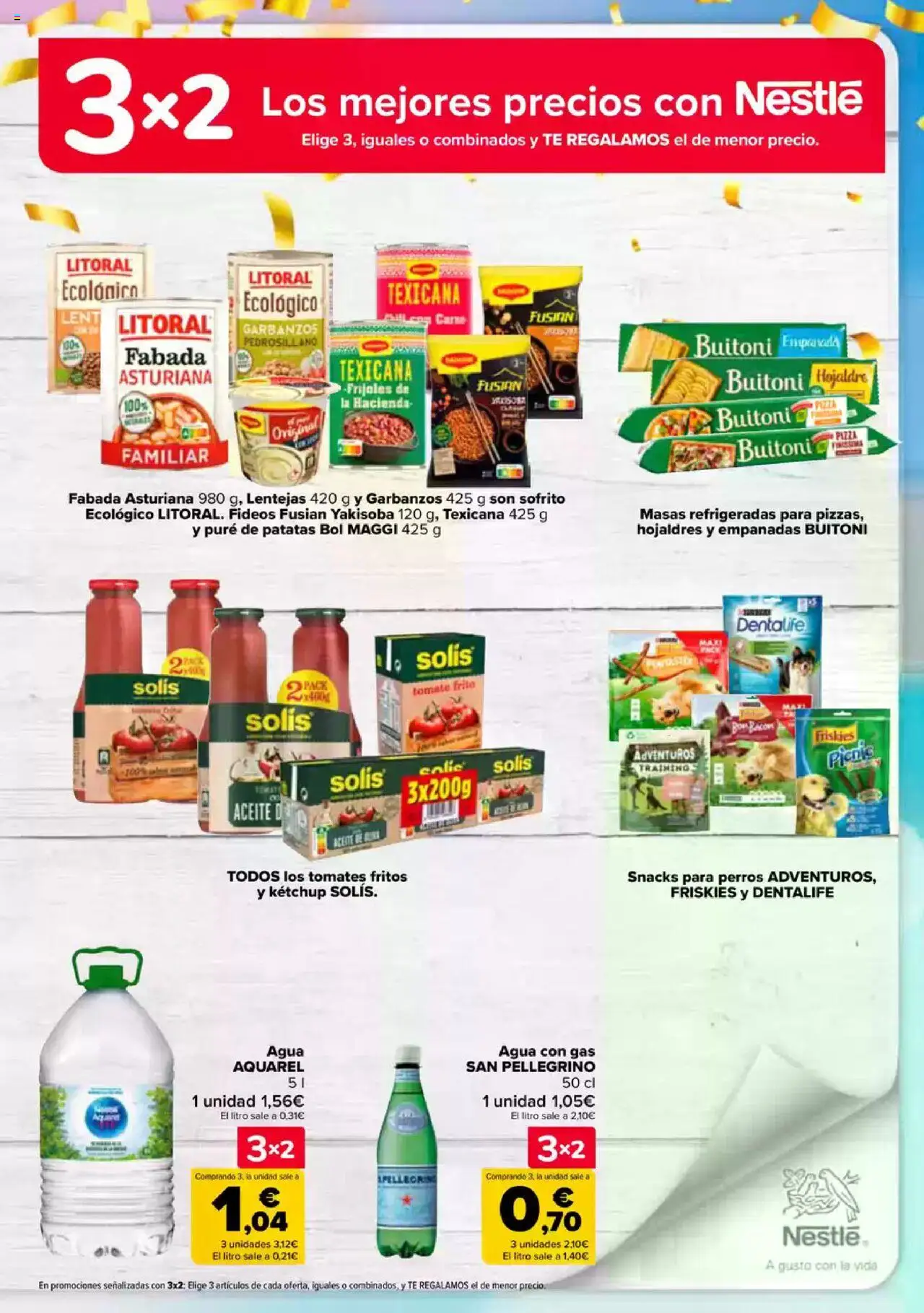 Carrefour folleto │ válido desde el 26.06.2025 | Página: 34 | Productos: Aceite, Pizza, Tomates, Agua con gas