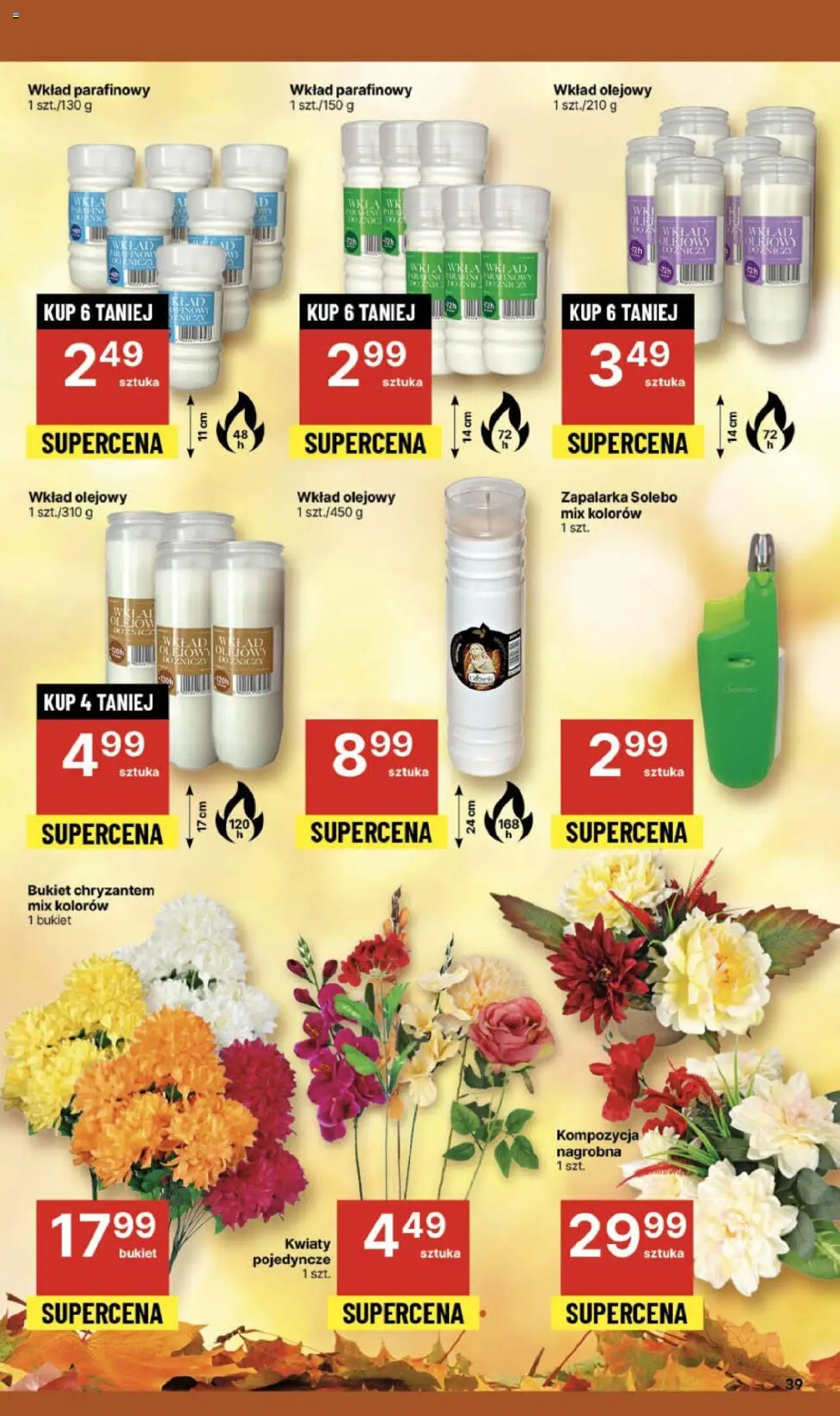 Delikatesy Centrum Gazetka - Sklepy Własne od 23.10.2025 | Strona: 39 | Produkty: Kwiaty