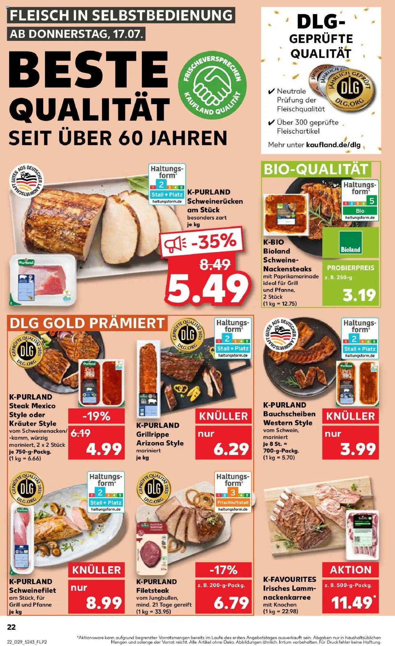 Kaufland prospekt Karlsruhe	 - gültig ab dem 21.07.2025 | Seite: 35 | Produkte: Nackensteaks, Grill, Schweinerucken, Fleisch
