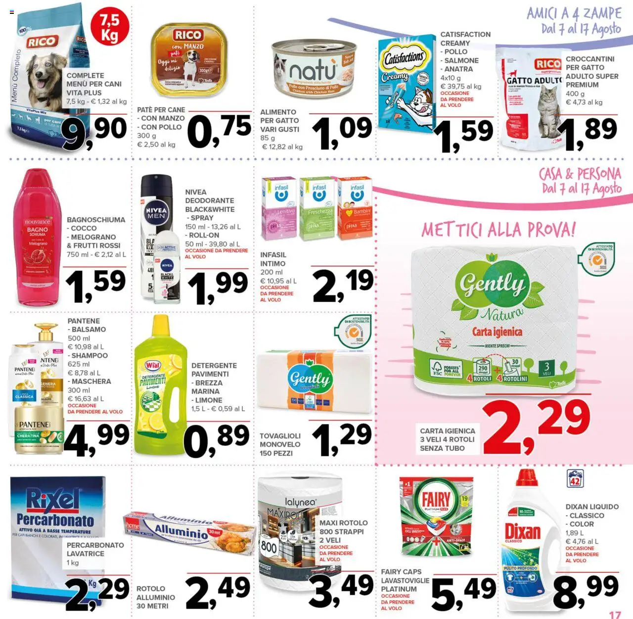Volantino Todis del 07.08.2025 | Pagina: 17 | Prodotti: Shampoo, Deodorante, Intimo, Cocco