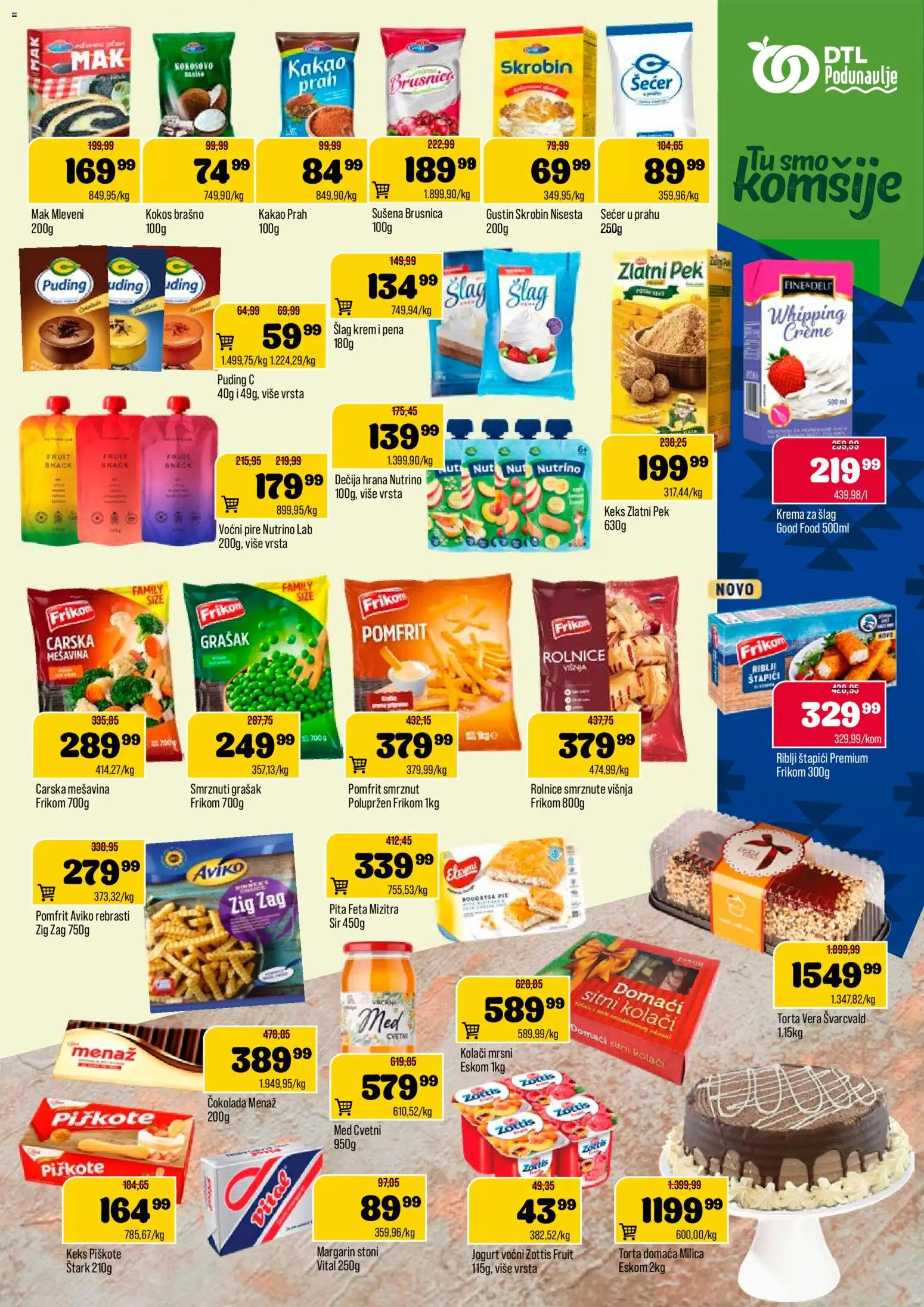 Podunavlje katalog - važi od 17.12.2025 | Strana: 7 | Proizvode: Šećer, Brašno, Margarin, Jogurt