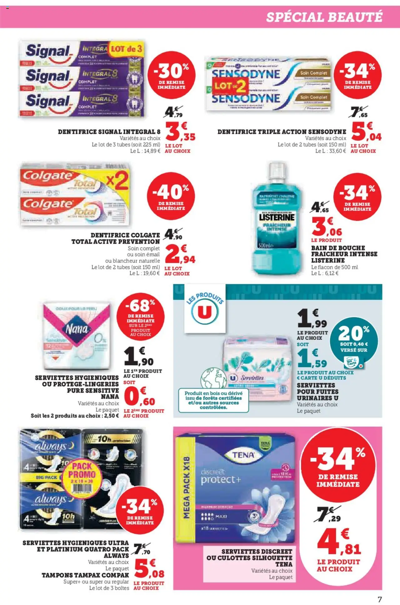  | Page: 7 | Produits: Tampons, Dentifrice, Bain de bouche