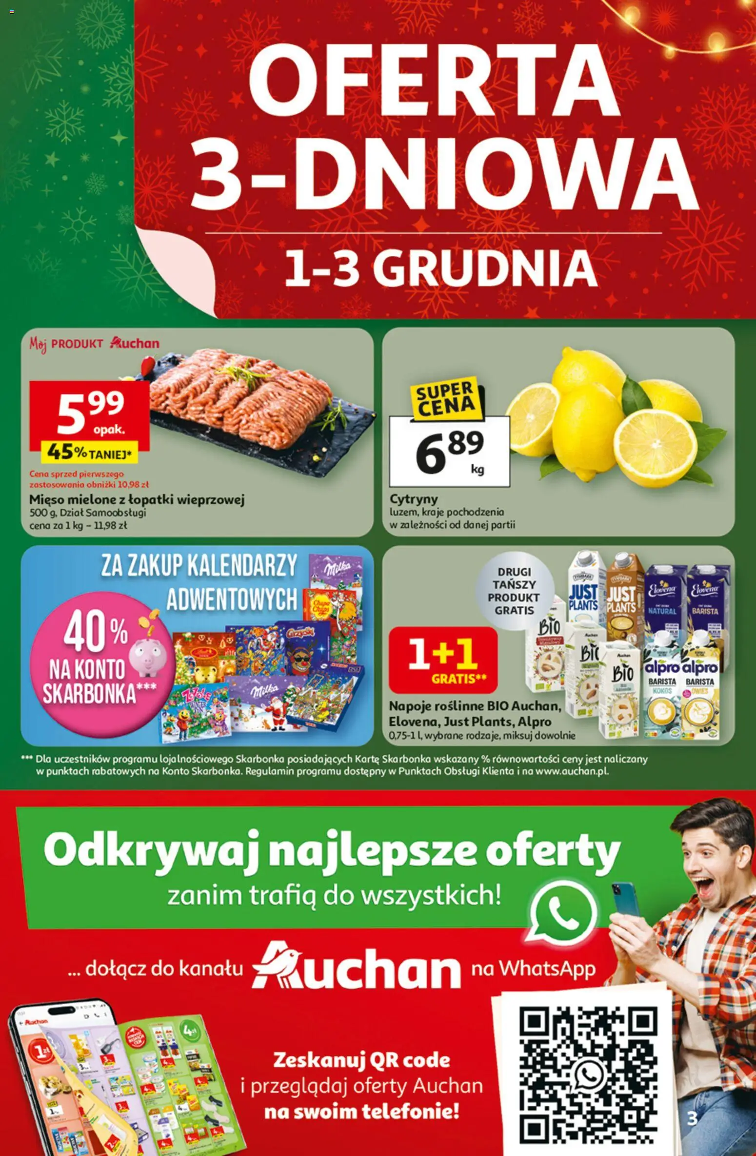 Auchan Black Friday od 27.11.2025 | Strona: 3 | Produkty: Mięso, Napoje, Cytryny, Milka