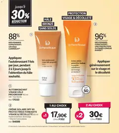 Stanhome - Prévisualisation de CRÈME SOLAIRE SPF 50 PROTECTRICE FONDANTE VISAGE & DÉCOLLETÉ 50 ml, Crème solaire protectrice fondante au peptide embellisseur de bronzage et vitamine E valide à partir de 01.12.2025 | Page: 81