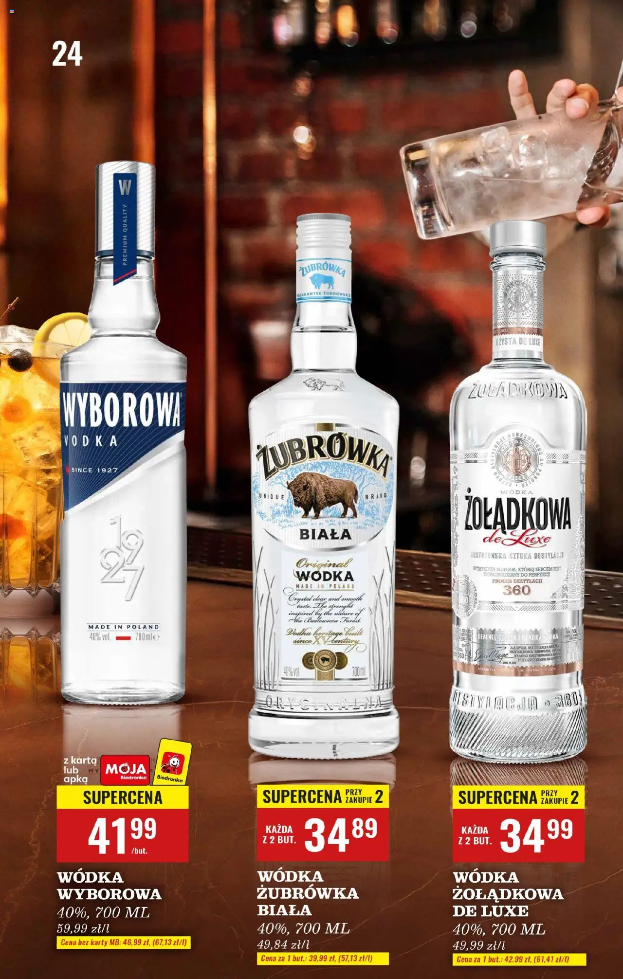 Biedronka gazetka - Czas na toast od 06.10.2025 | Strona: 24 | Produkty: Żubrówka, Żubrówka biała wódka, Vodka, Wódka