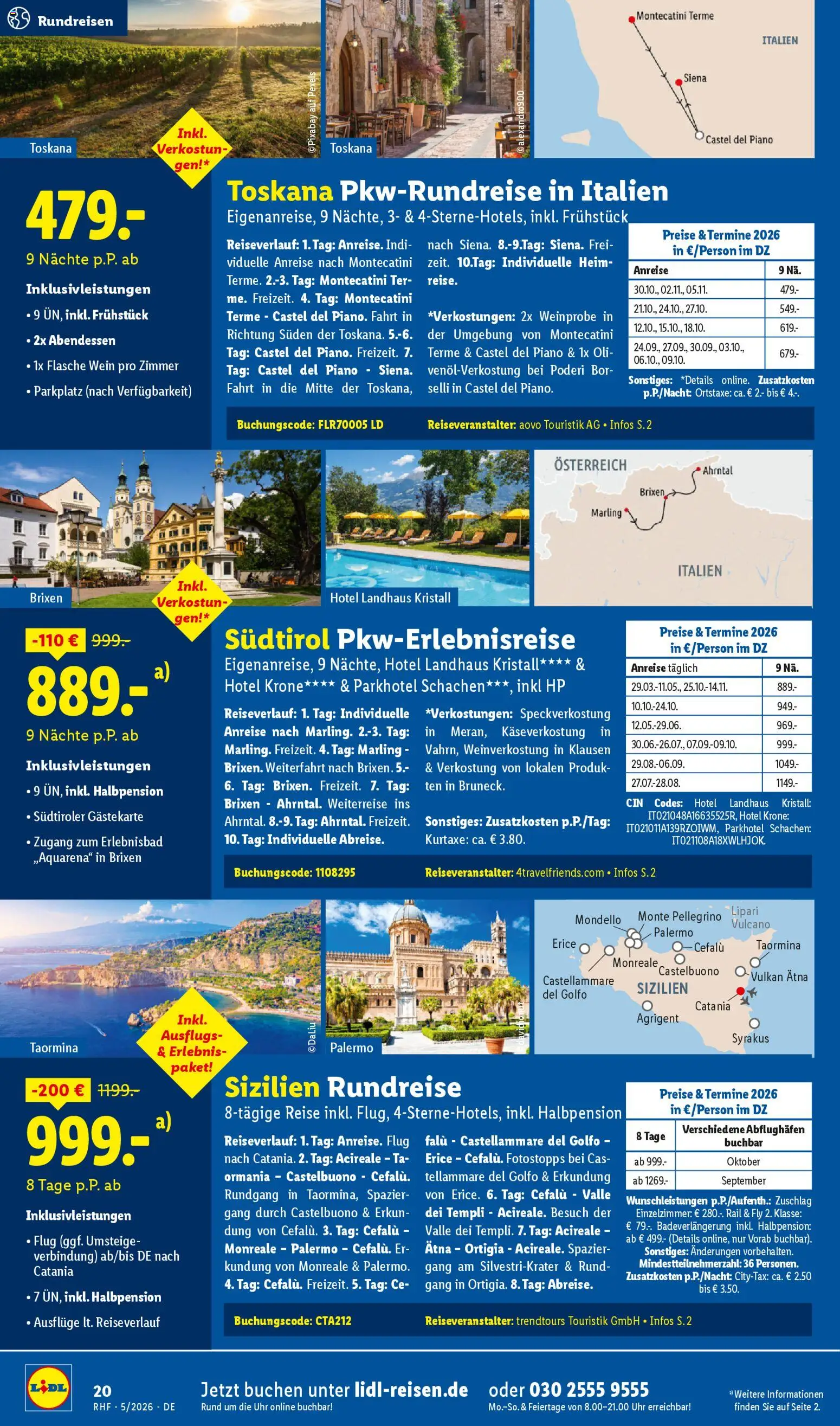 Lidl Reisen Prospekt 	 – gültig ab 29.04.2026 | Seite: 20 | Produkte: HP, Wein