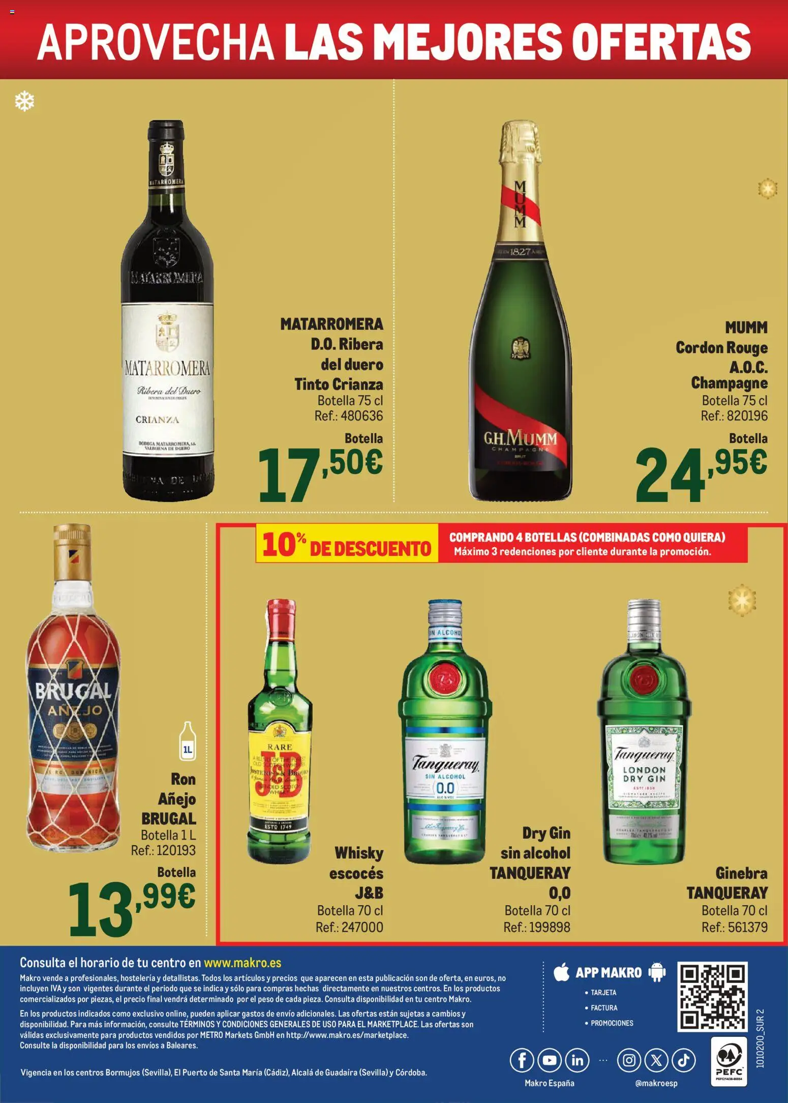 Makro - Precios Especial Sur 2 │ válido desde el 09.12.2025 | Página: 56 | Productos: Ginebra, Whisky, Peso