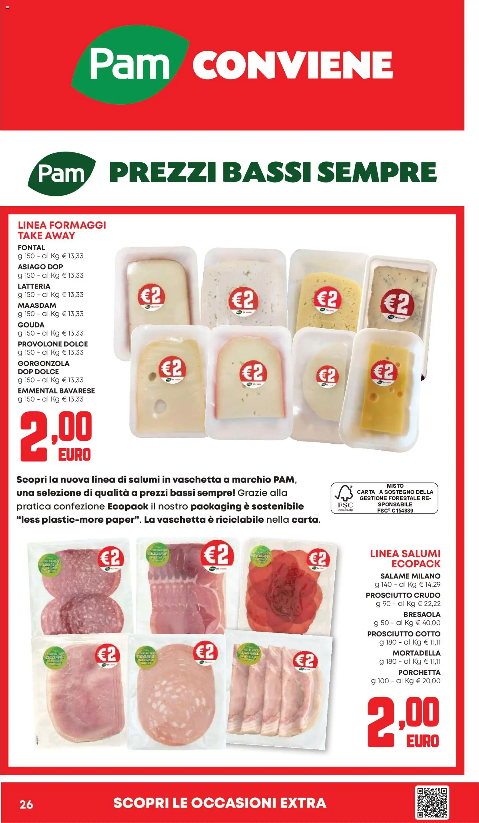 Volantino Panorama del 26.02.2026 | Pagina: 26 | Prodotti: Provolone, Prosciutto Cotto, Salame, Bresaola