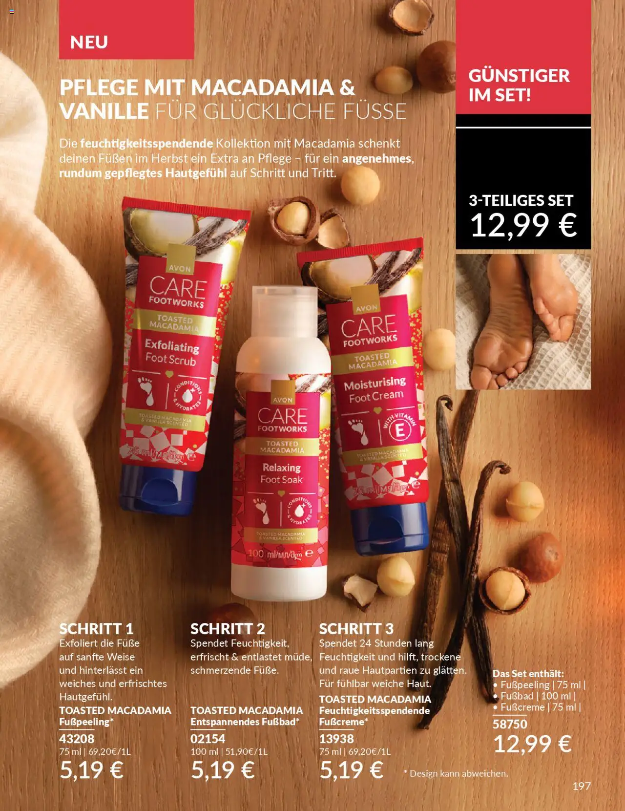 AVON Katalog Oktober 2025 – gültig ab 01.10.2025 | Seite: 199 | Produkte: Fußcreme, Fußbad, Fußpeeling