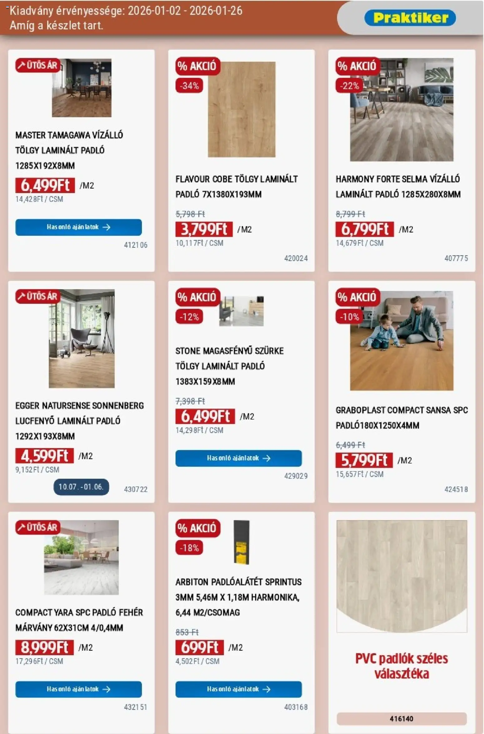 Praktiker akciós ujság - amely érvényes a következő dátumtól: 02.01.2026 | Oldal: 25 | Termékek: Laminált padló