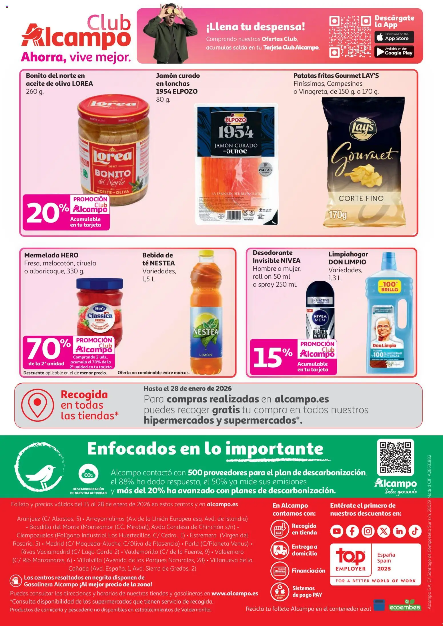 Alcampo - Supermercado Mad │ válido desde el 15.01.2026 | Página: 8 | Productos: Desodorante, Aceite, Té, Aceite de oliva