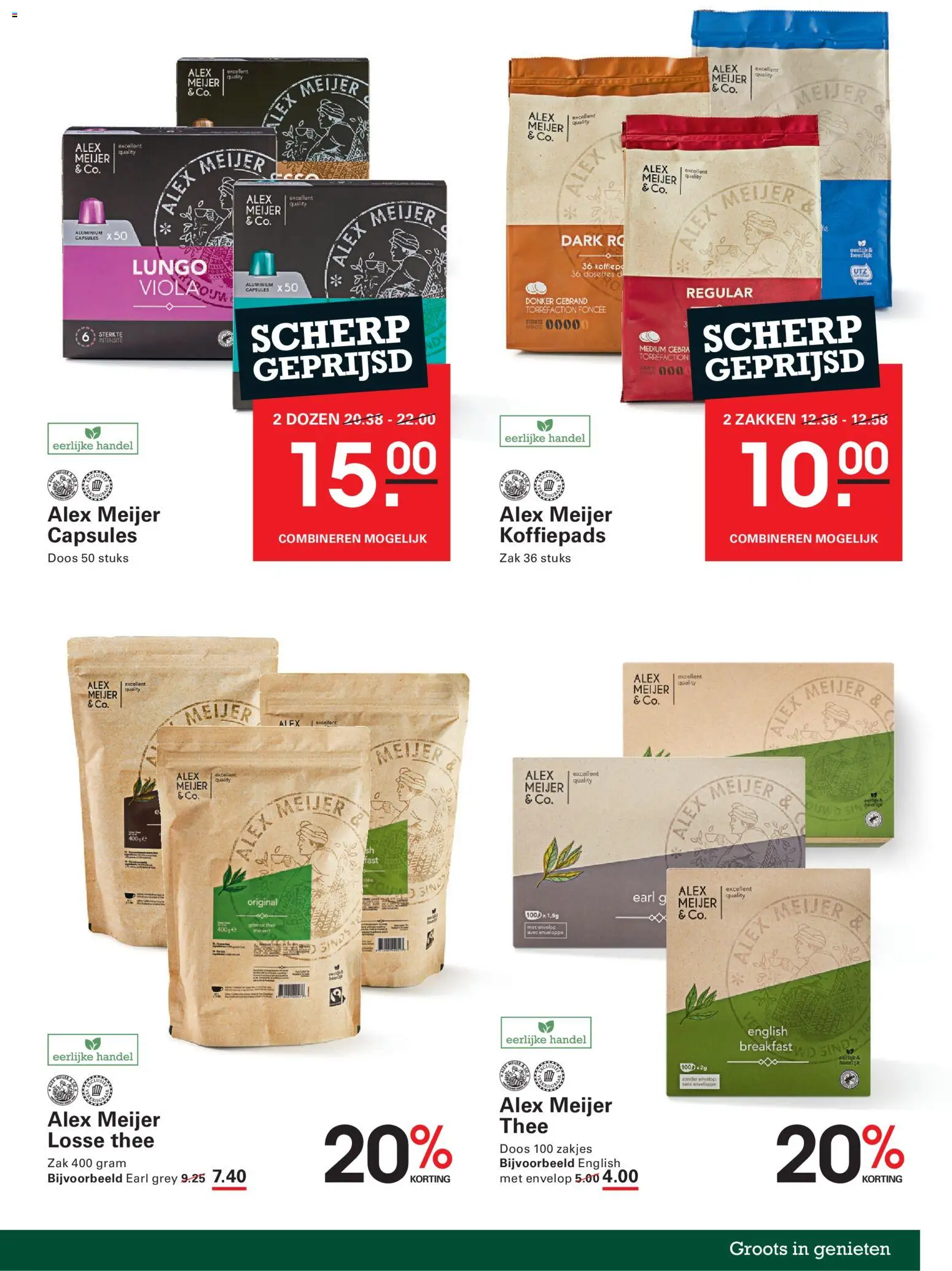 {H1} | Pagina: 43 | Producten: Koffiepads, Thee, Zak