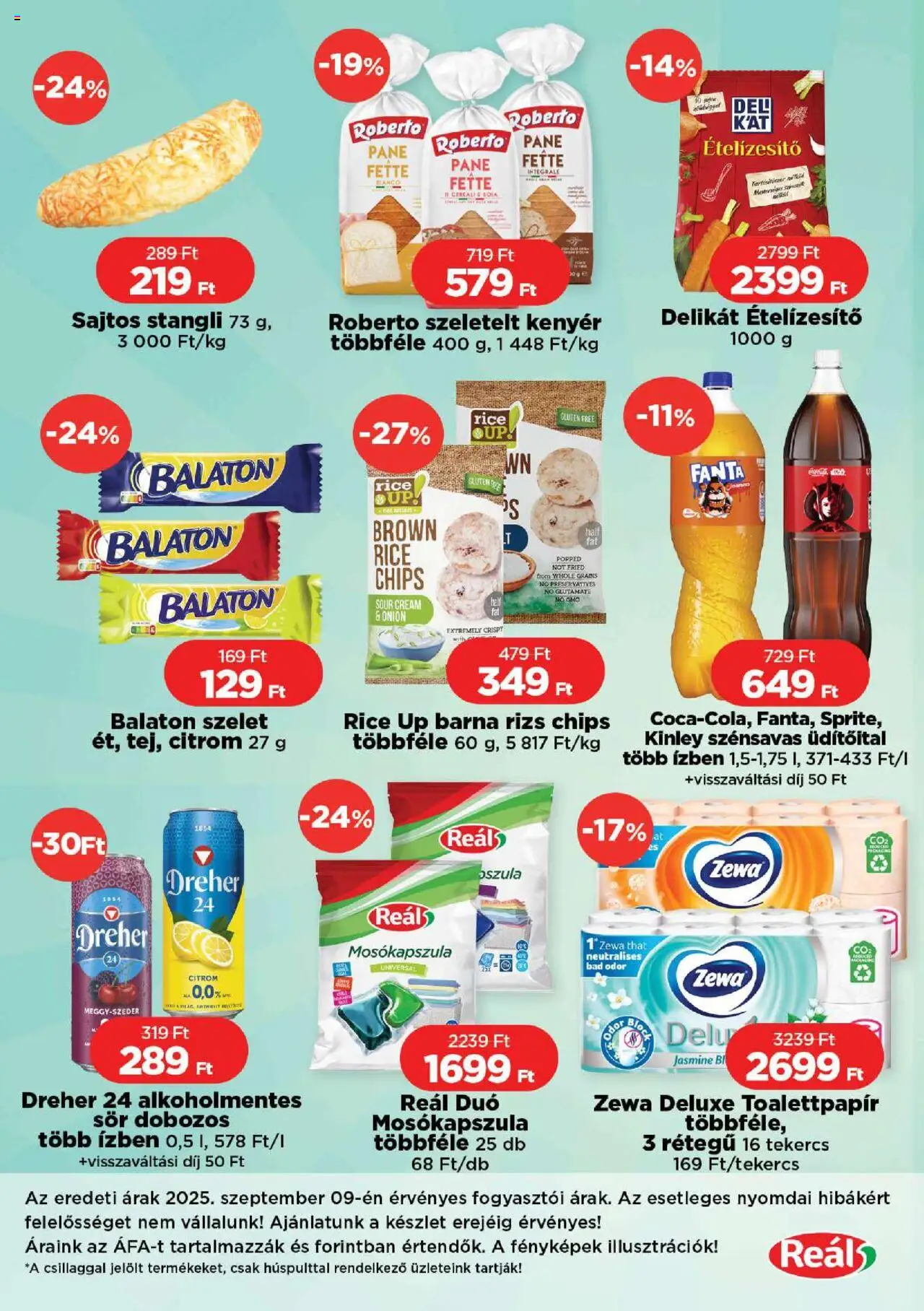 Reál akciós ujság - amely érvényes a következő dátumtól: 18.09.2025 | Oldal: 2 | Termékek: Fanta, Sör, Ételízesítő, Citrom